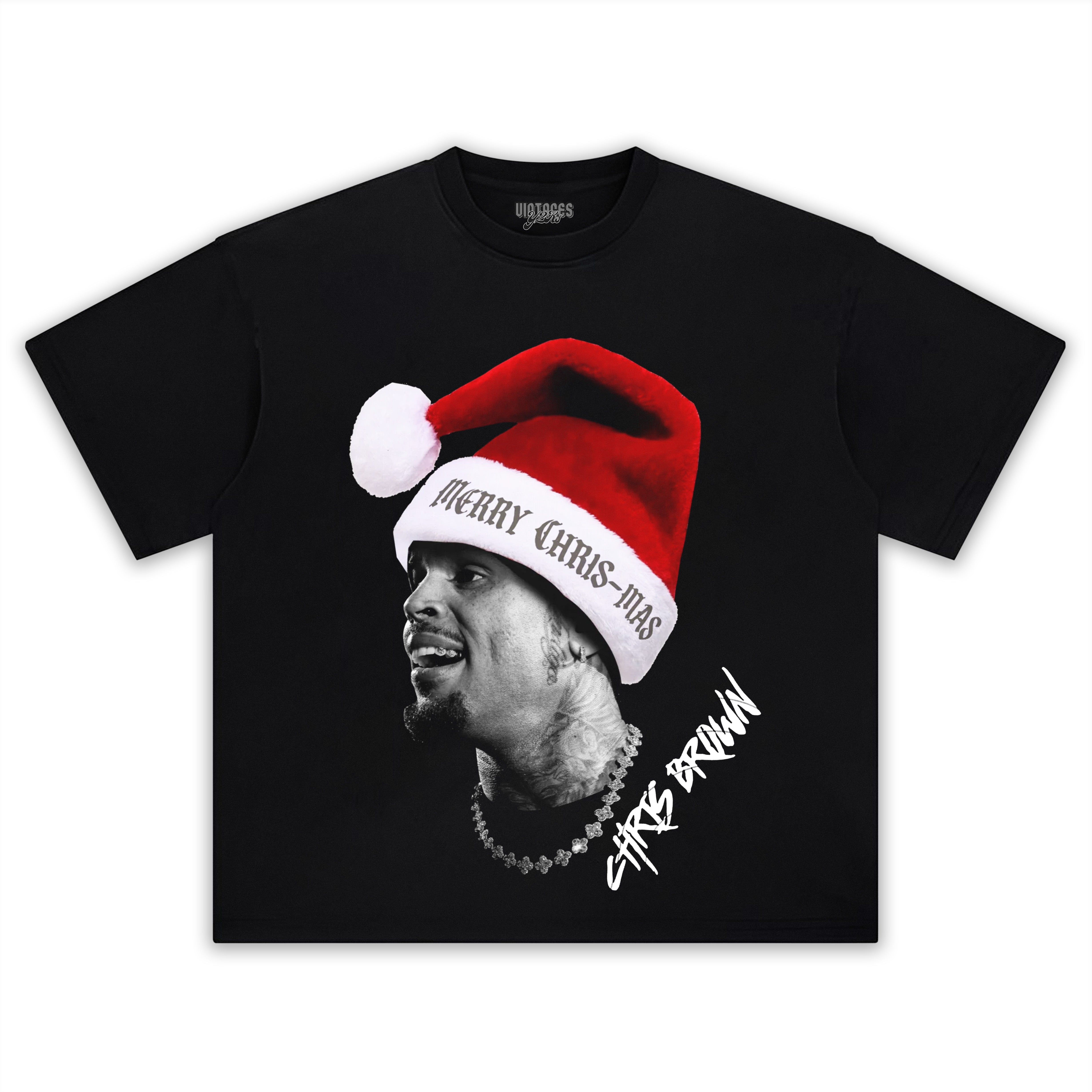 CHRIS BROWN & MERRY CHRIS-MAS BIG HEAD TEE & LS & HOODIE
