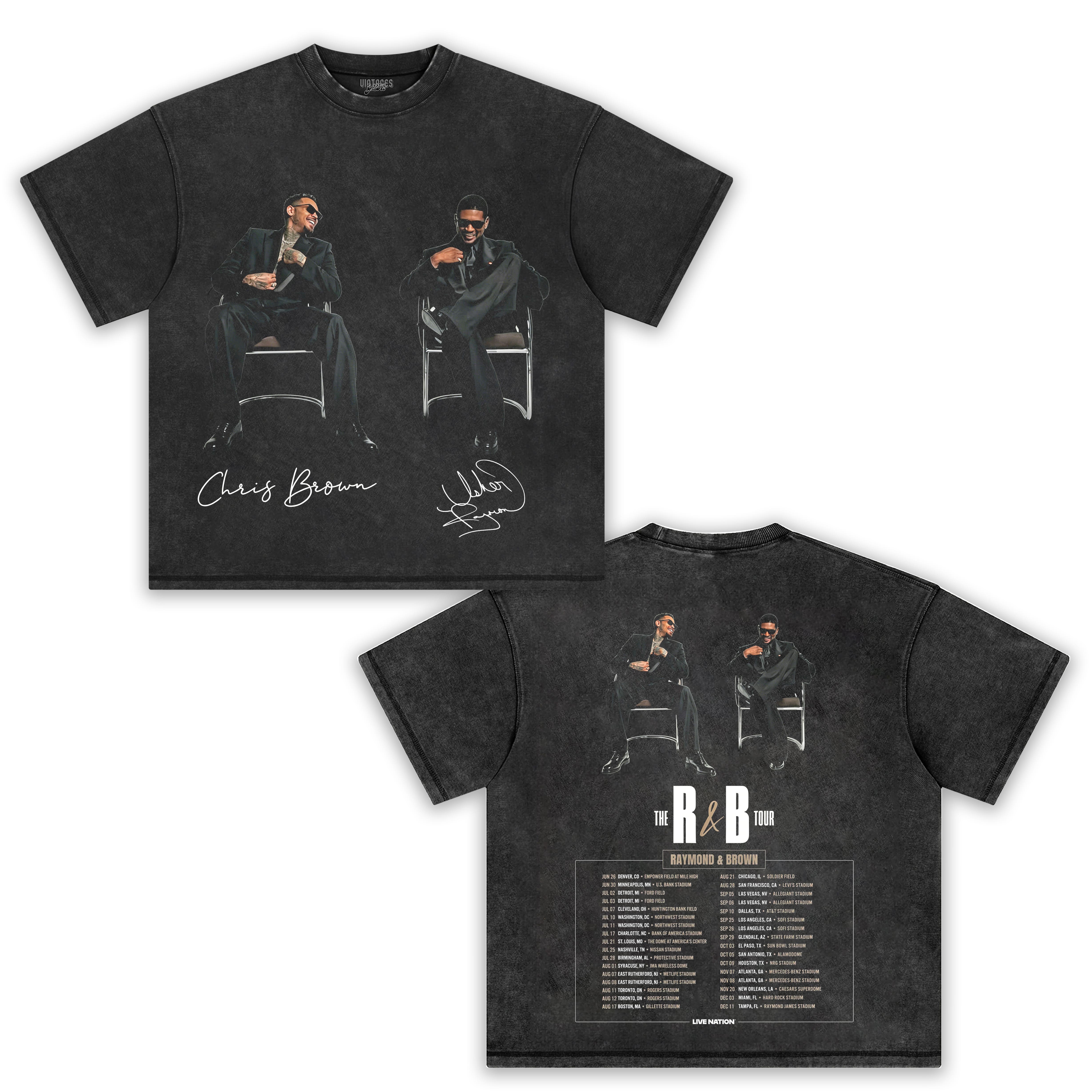 CHRIS BROWN & USHER THE R&B TOUR TANK TOP & TEE