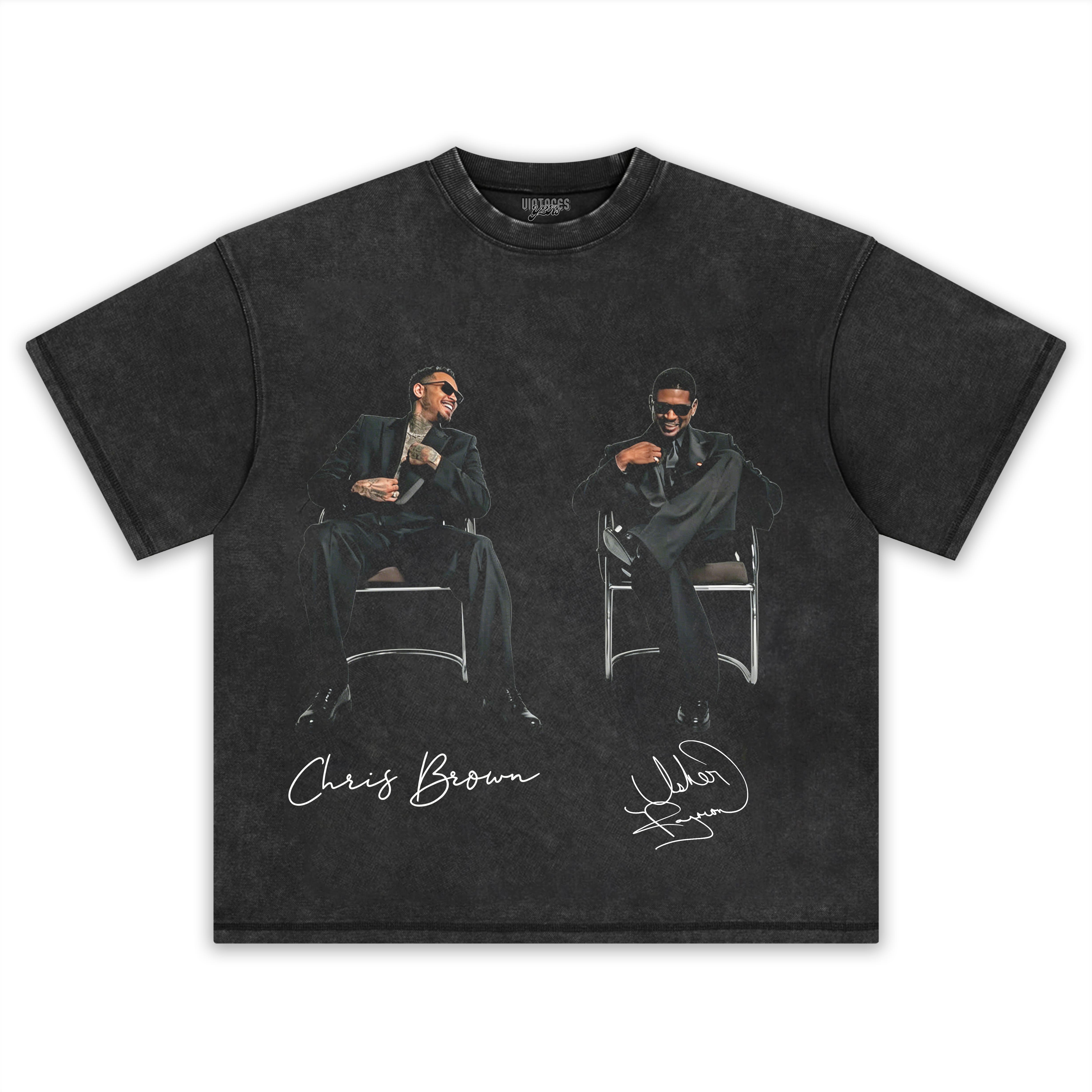 CHRIS BROWN & USHER THE R&B TOUR TANK TOP & TEE & LONG SLEEVE & LAYERED LS & HOODIE