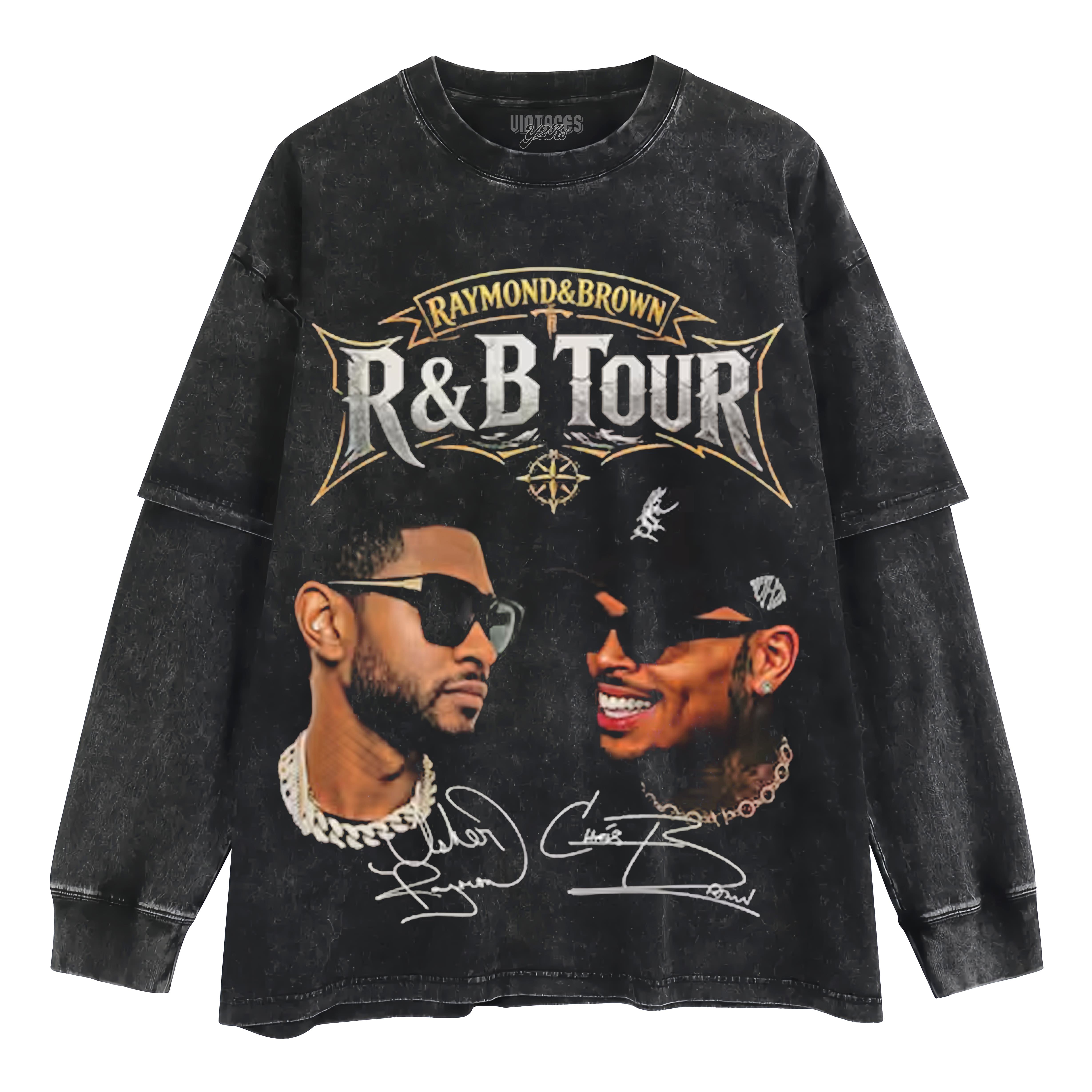 CHRIS BROWN & USHER THE R&B TOUR V3 TANK TOP & TEE & LONG SLEEVE & LAYERED LS & HOODIE