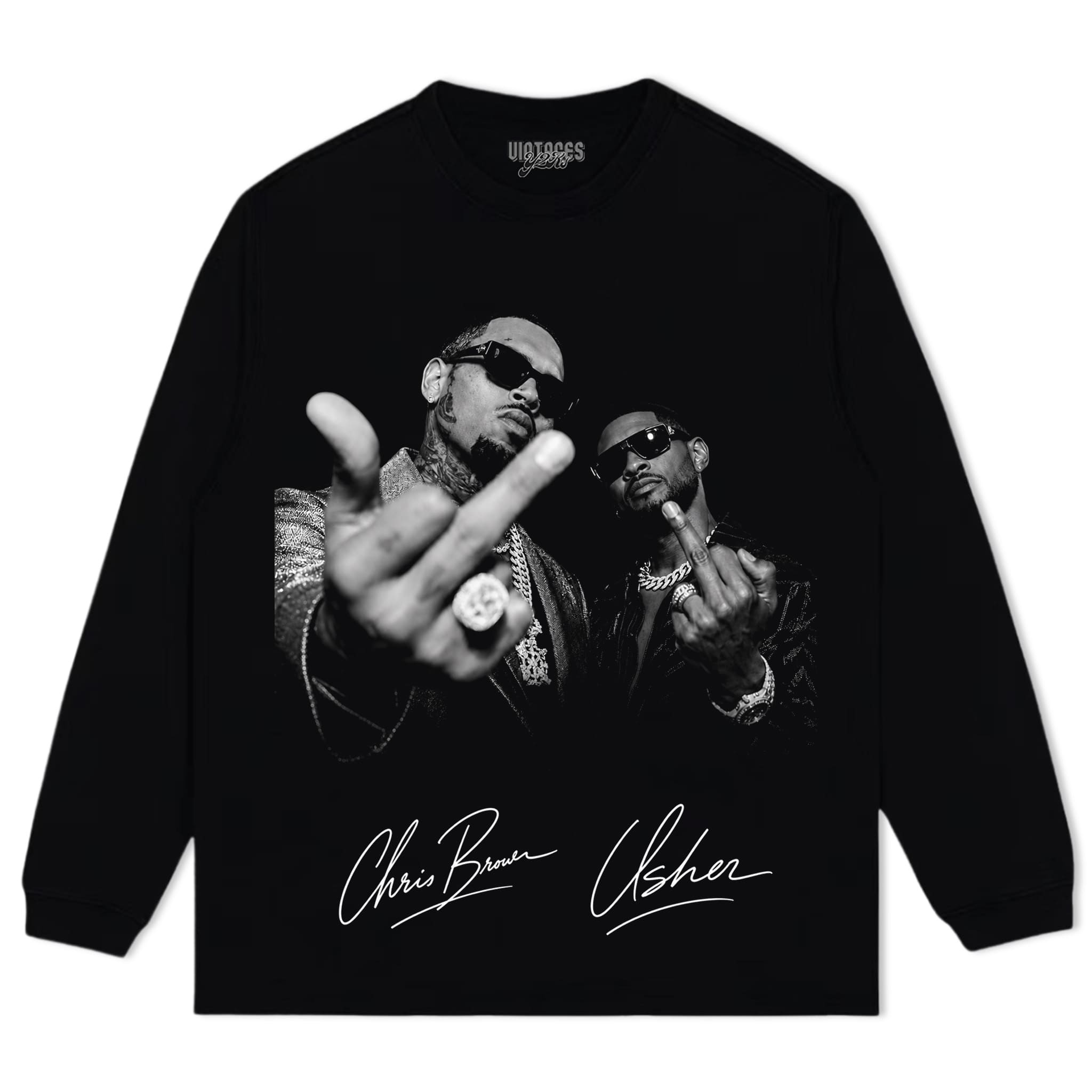 CHRIS BROWN & USHER V2 TANK TOP & TEE & LONG SLEEVE & LAYERED LS & HOODIE