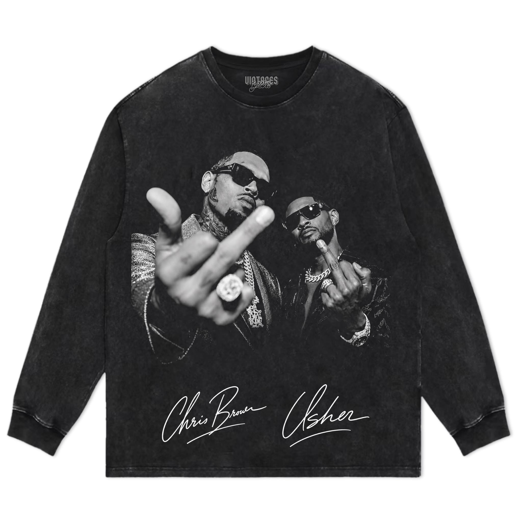CHRIS BROWN & USHER V2 TANK TOP & TEE & LONG SLEEVE & LAYERED LS & HOODIE