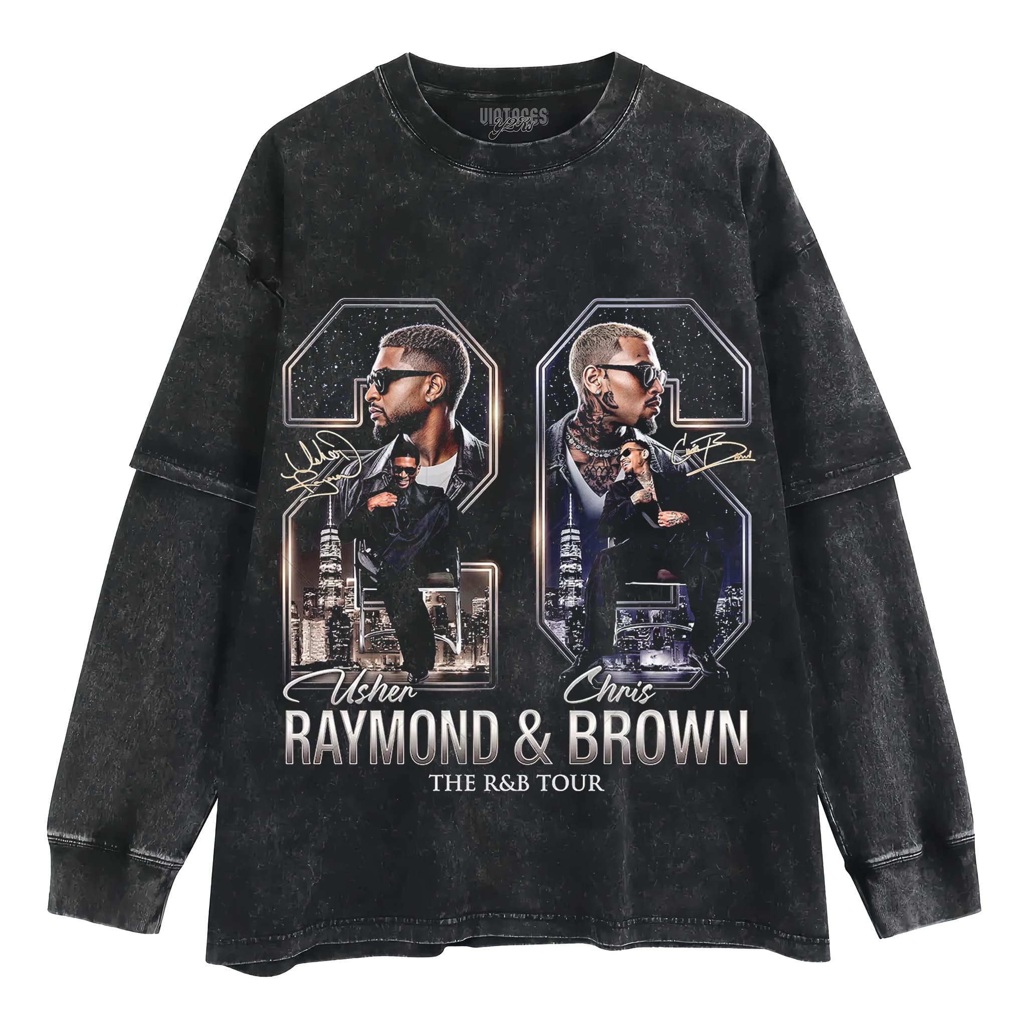 CHRIS BROWN & USHER V4 TANK TOP & TEE & LONG SLEEVE & LAYERED LS & HOODIE