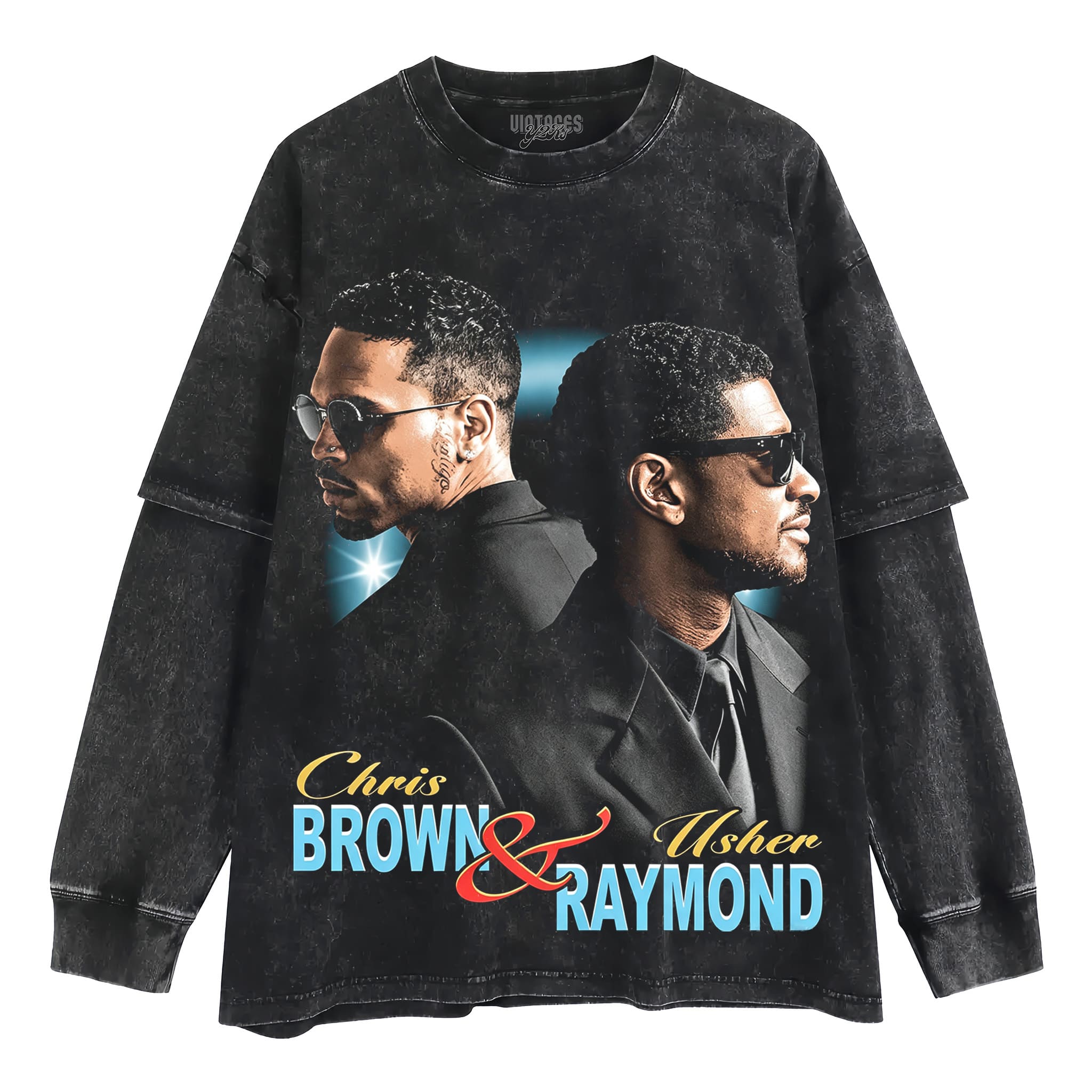CHRIS BROWN & USHER V5 VITAGE TANK TOP & TEE & LONG SLEEVE & LAYERED LS & HOODIE