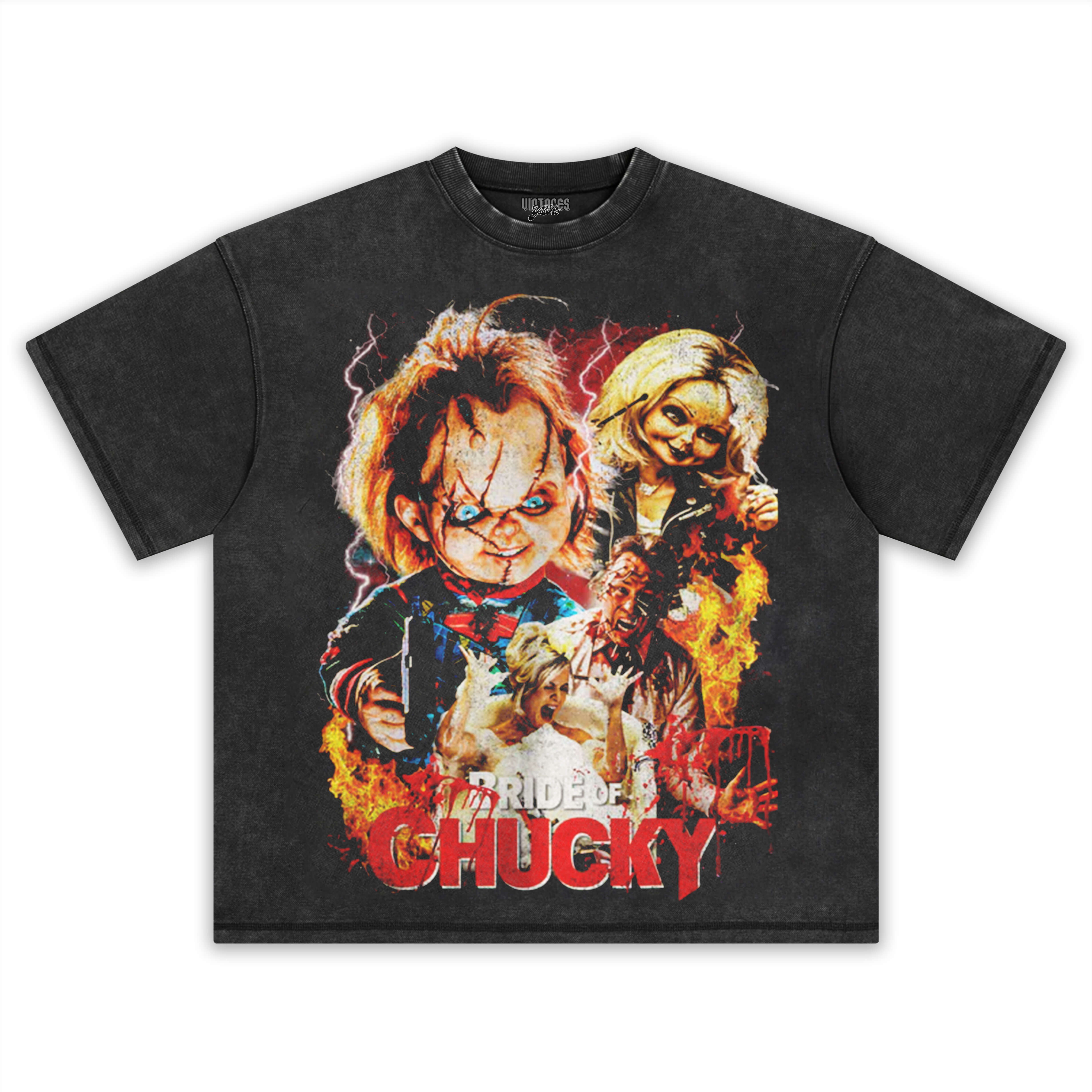 CHUCKY GETS LUCKY BRIDE OF CHUCKY TEE & LS & HOODIES