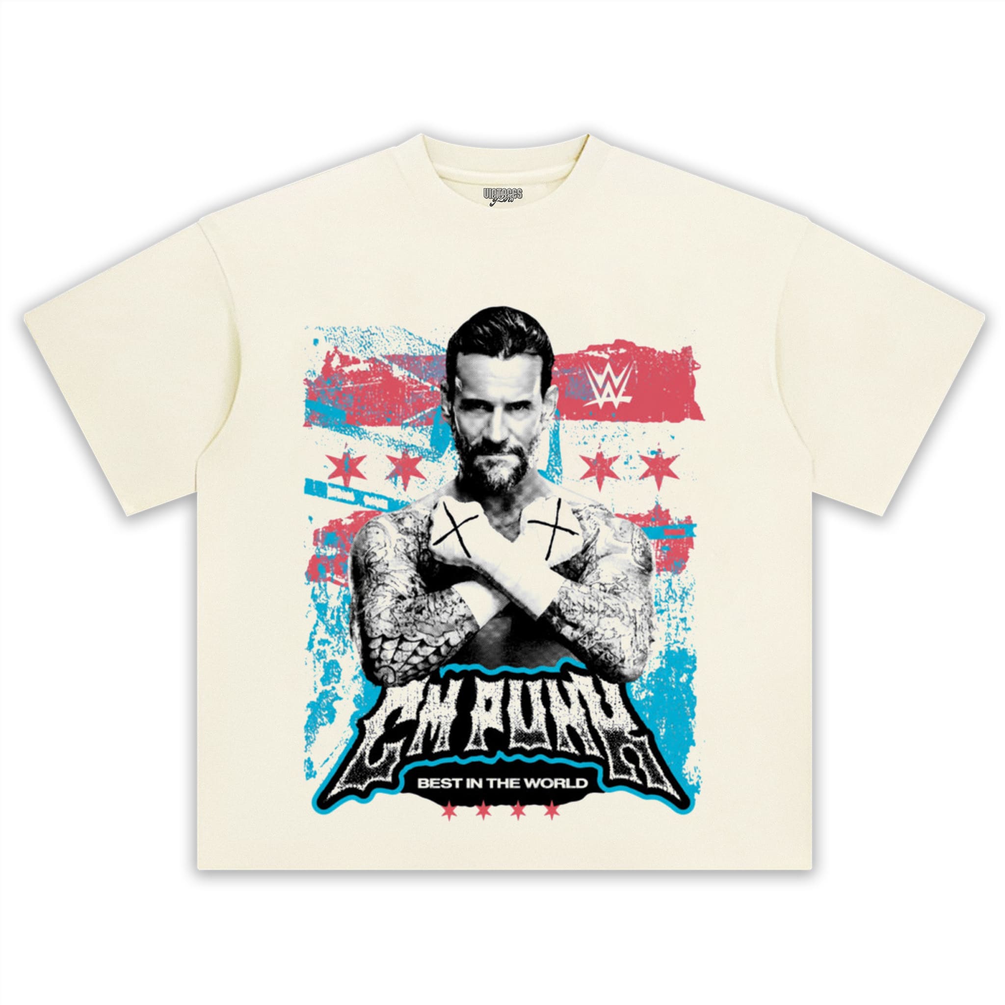CM PUNK BEST IN THE WORLD RETRO GRUNGE TANK TOP & TEE & LONG SLEEVE & LAYERED LS & HOODIE