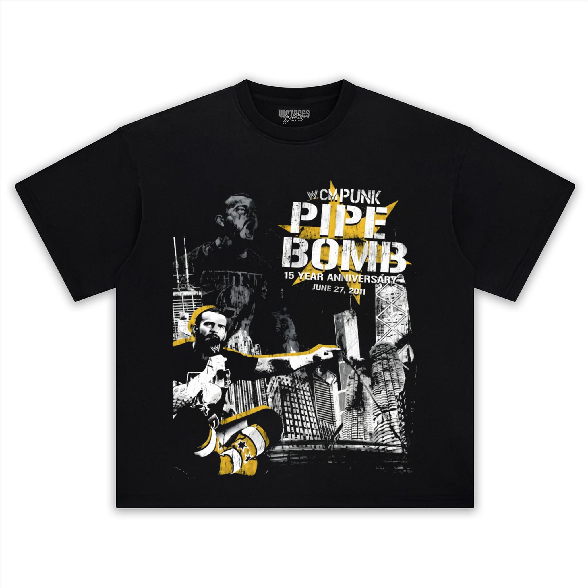 CM PUNK PIPE BOMB ANNIVERSARY WWE TANK TOP & TEE & LONG SLEEVE & LAYERED LS & HOODIE