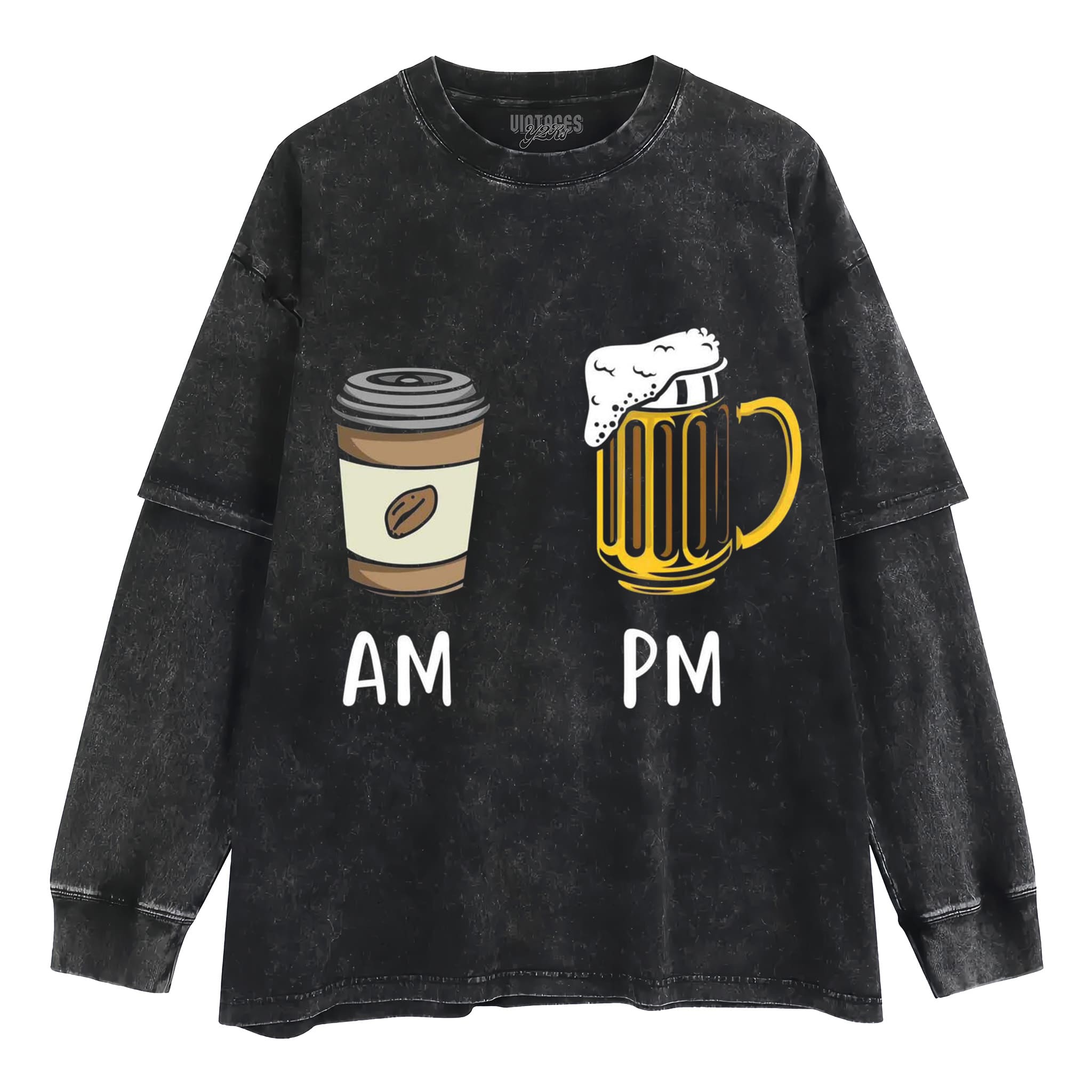 COFFEE IN THE MORNING, BEER IN THE EVENING. TANK TOP & TEE & LONG SLEEVE & LAYERED LS & HOODIE