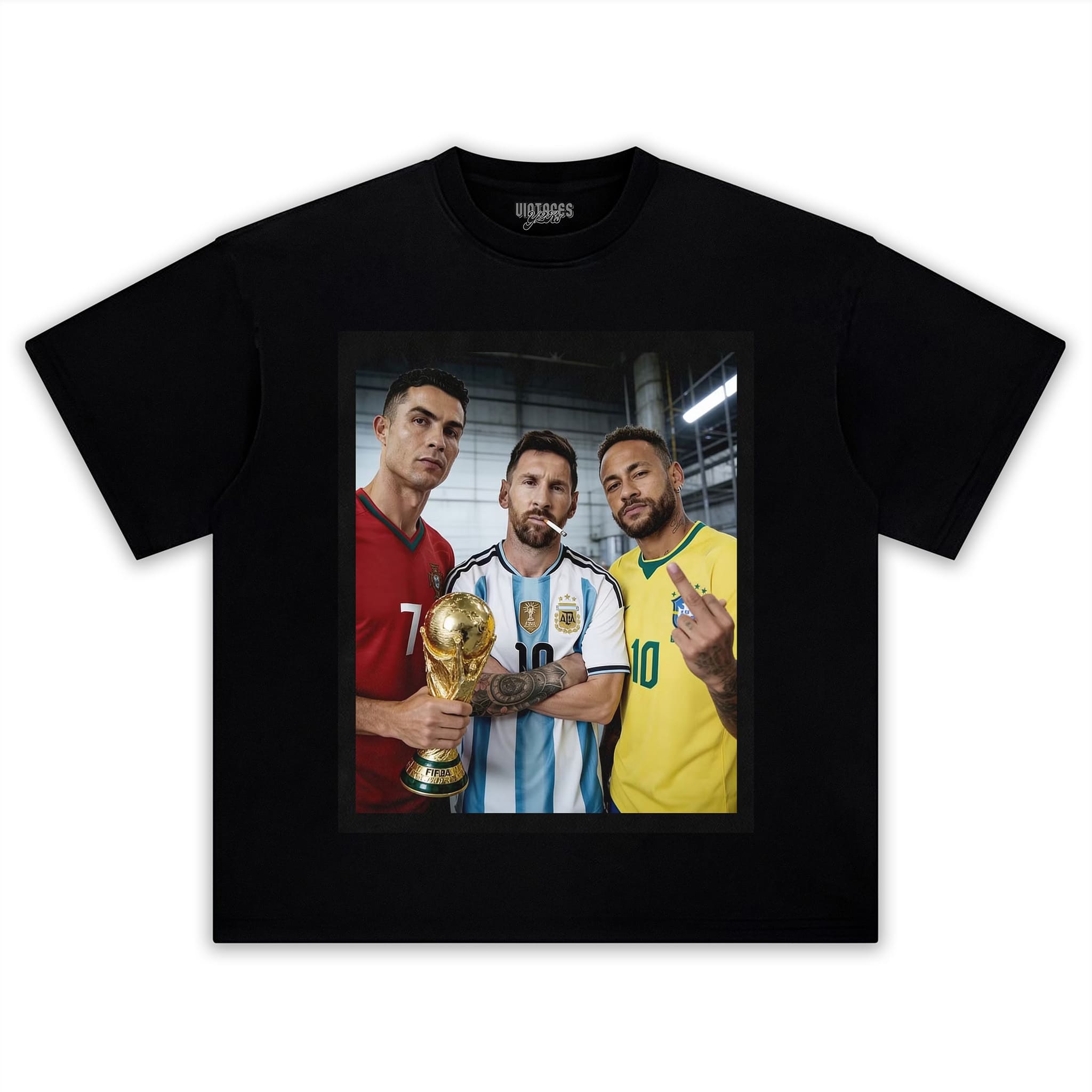 CRISTIANO RONALDO & LIONEL MESSI & NEYMAR JR. TANK TOP & TEE & LONG SLEEVE & LAYERED LS & HOODIE