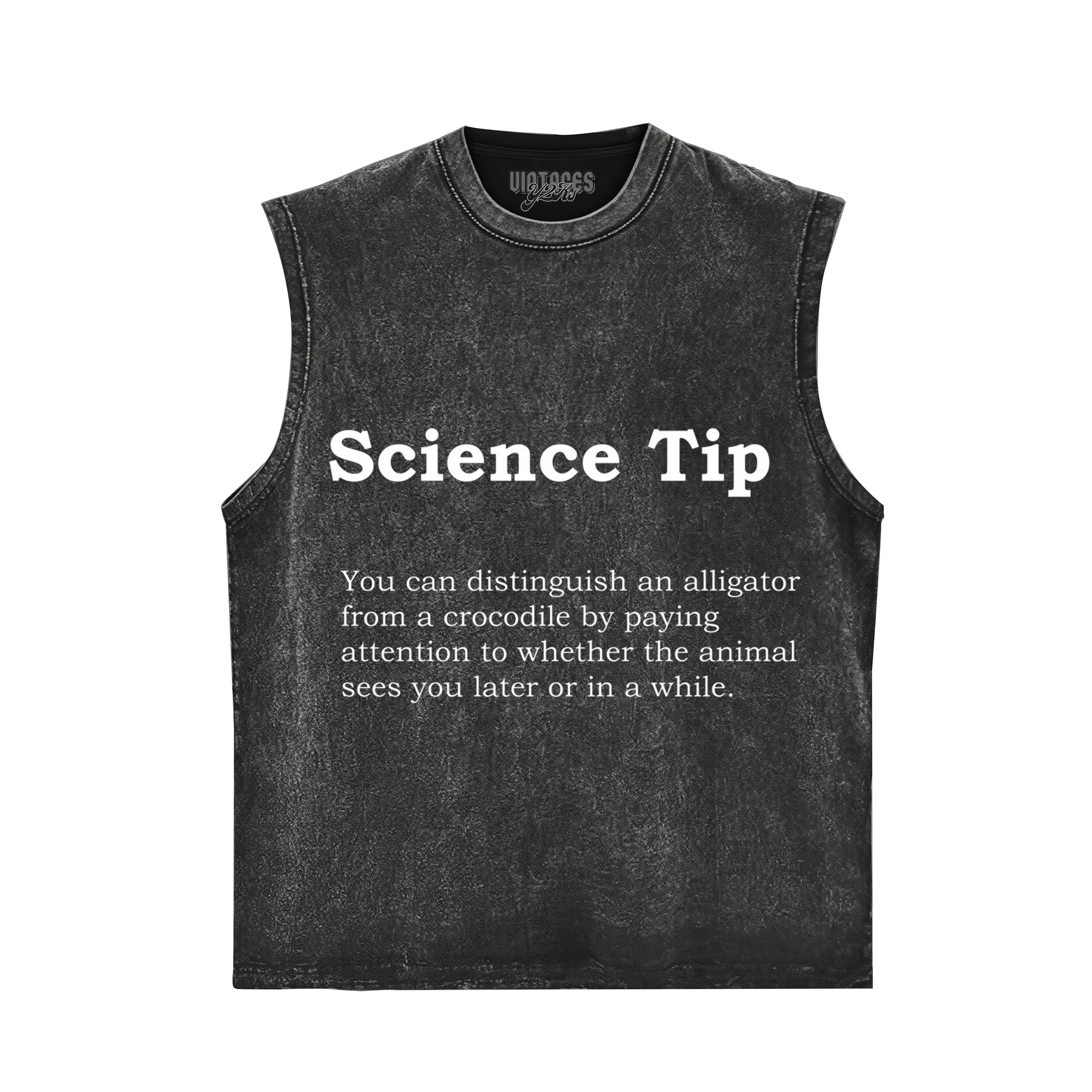 CROCODILE ALLIGATOR FUNNY SCIENCE TIP TANK TOP