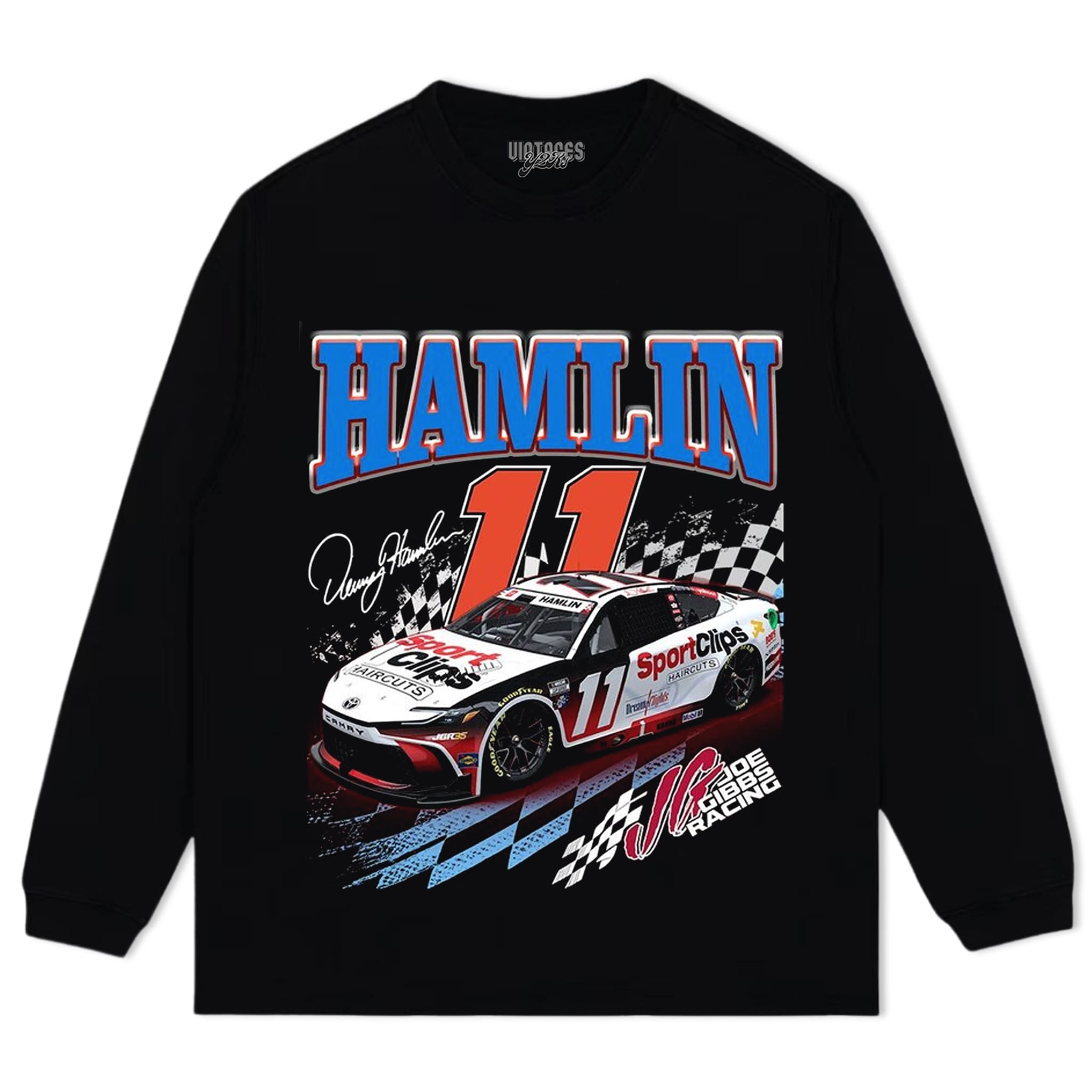DENNY HAMLIN NASCAR VINTAGE TANK TOP & TEE & LONG SLEEVE & LAYERED LS & HOODIE