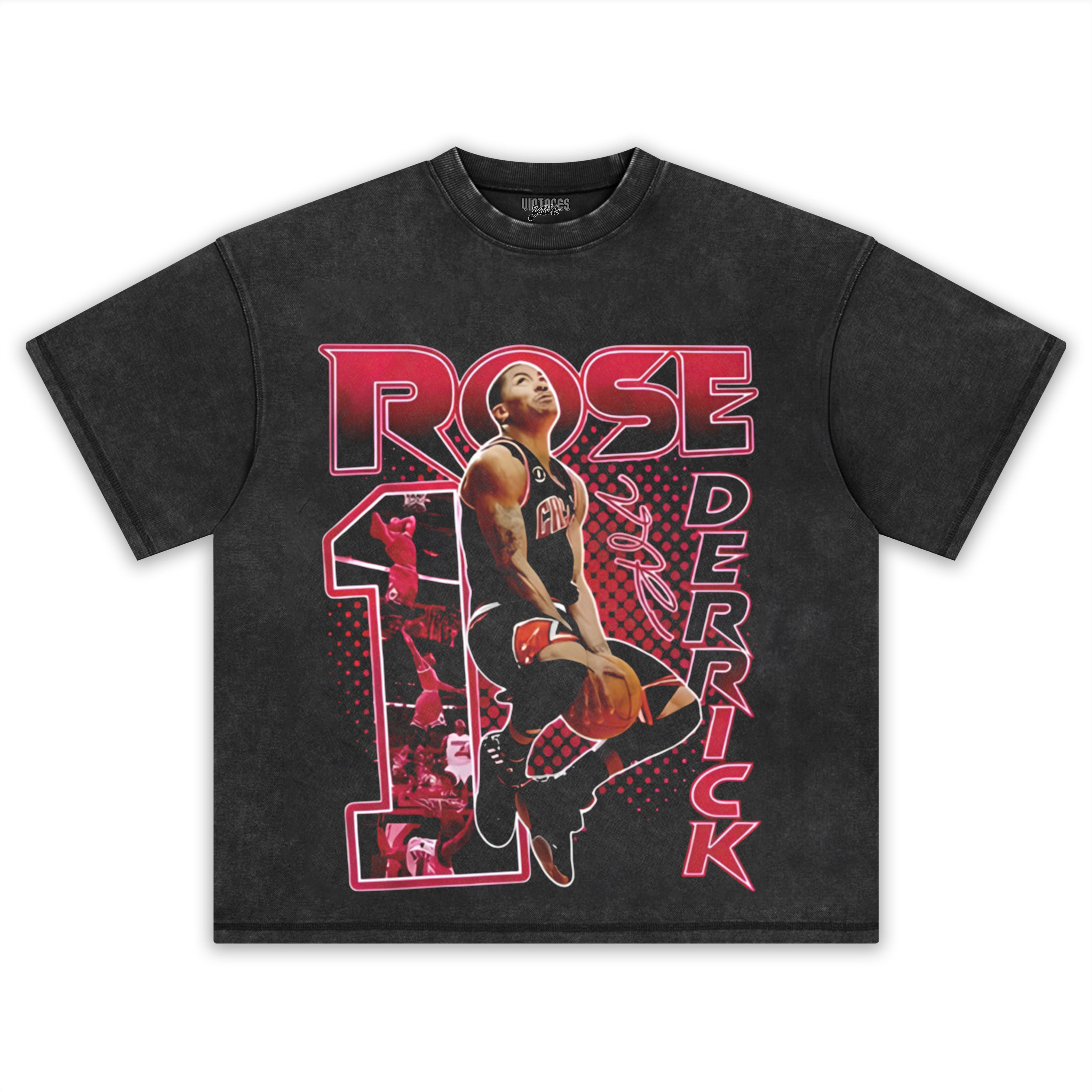 DERRICK ROSE CHICAGO NAME NUMBER TEE & LS & HOODIE