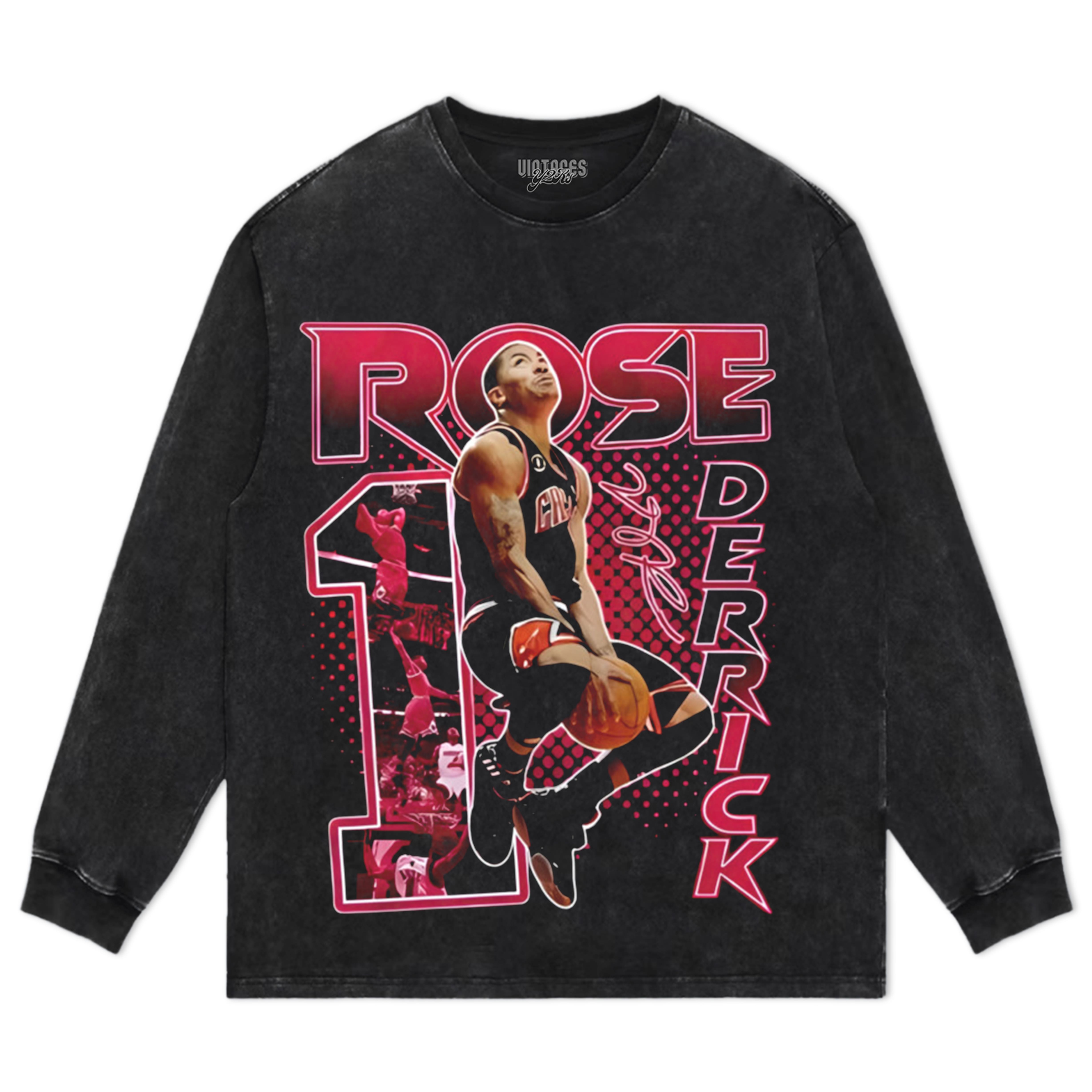 DERRICK ROSE CHICAGO NAME NUMBER TEE & LS & HOODIE