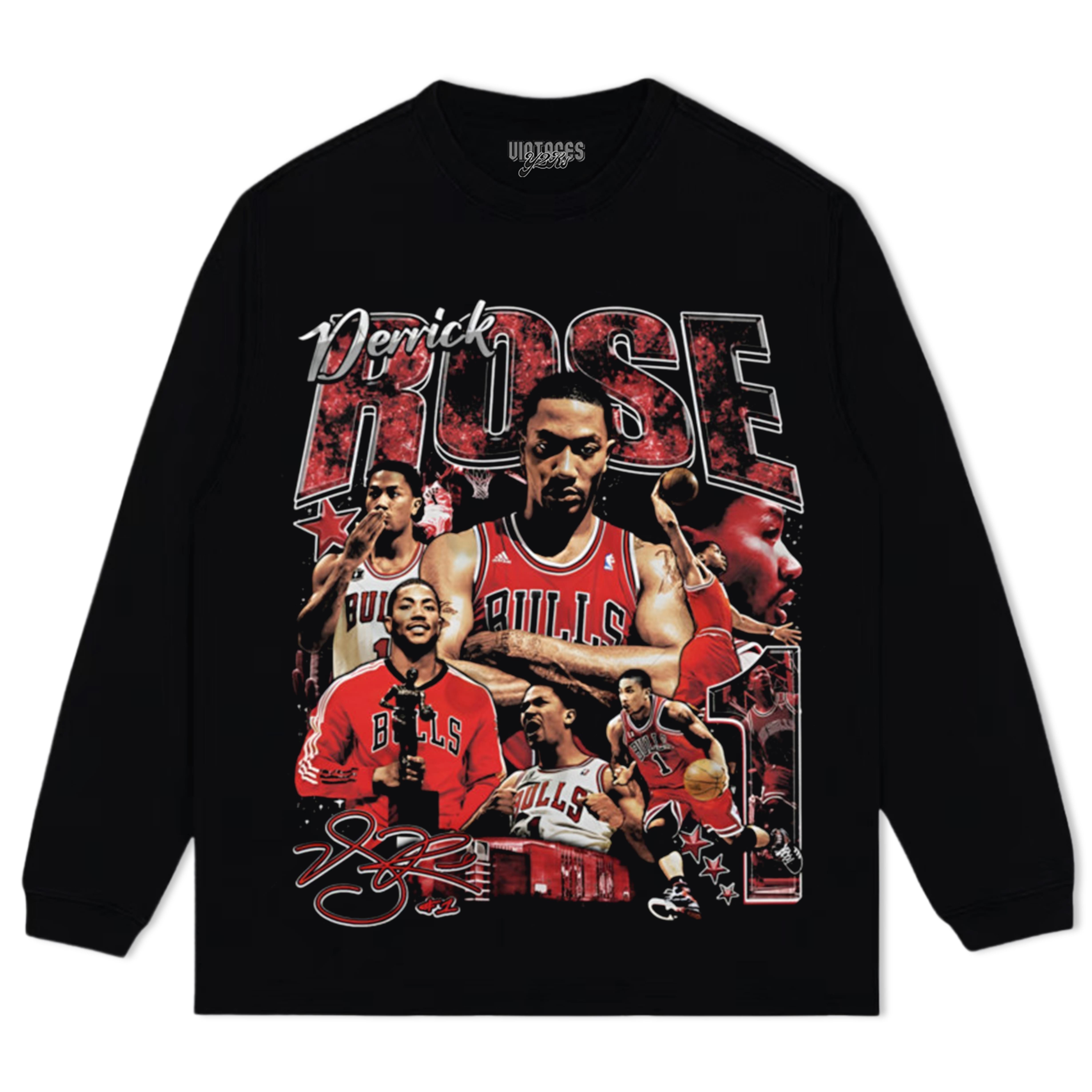 DERRICK ROSE COLLAGE TEE & LS & HOODIE
