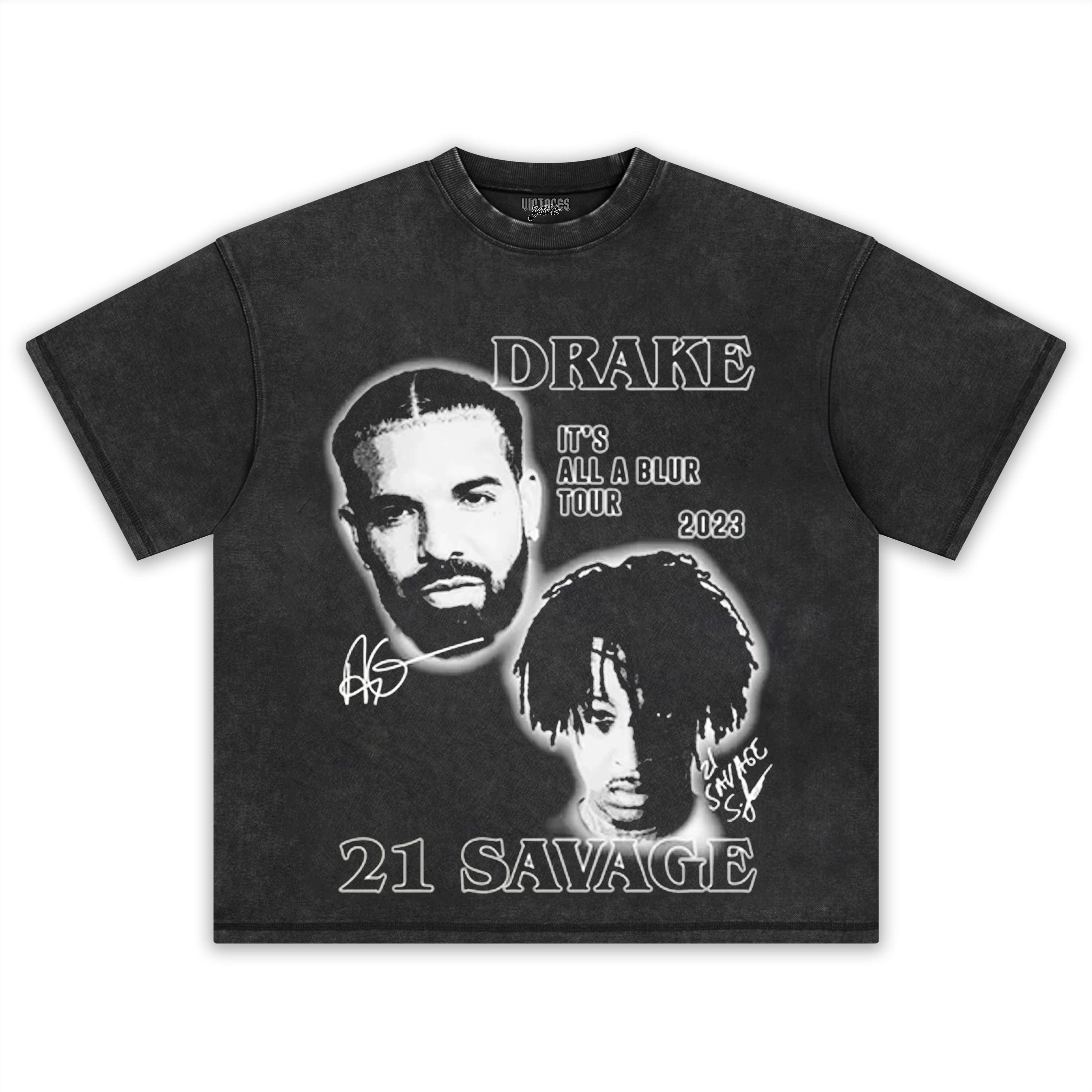 DRAKE & 21 SAVAGE TRIBUTE VINTAGE TEE & LS & HOODIE