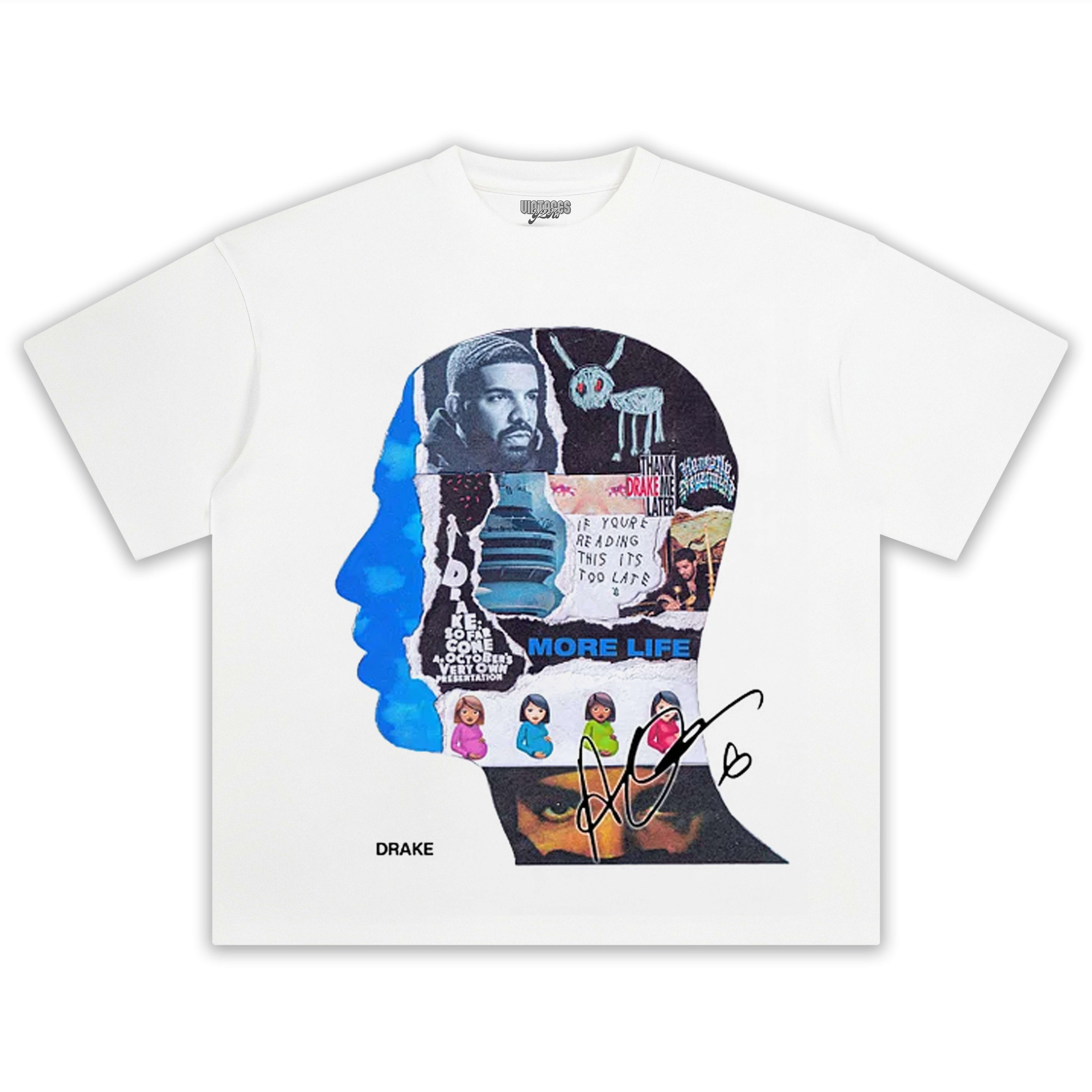 DRAKE & HEAD COLLAGE TEE