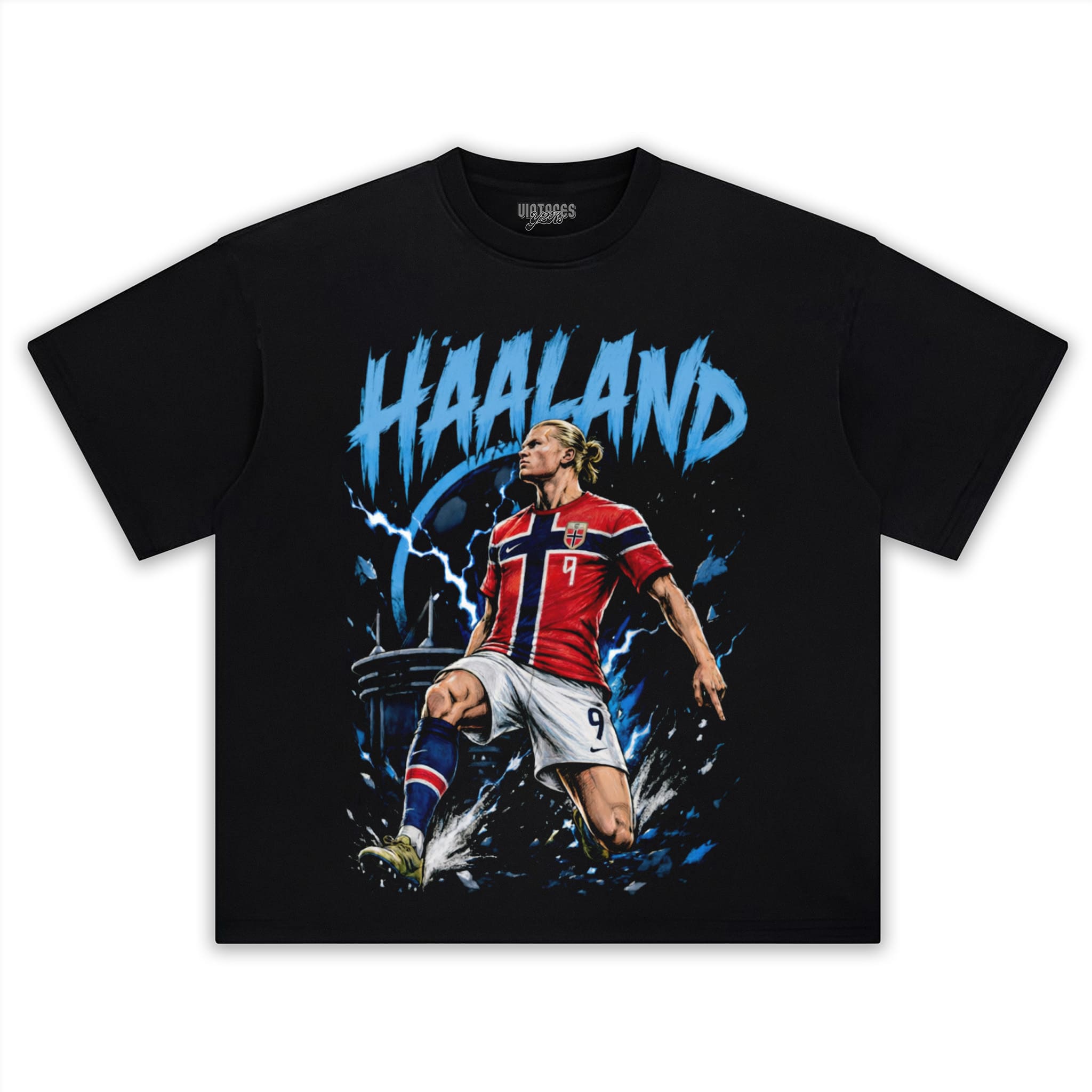 ERLING HAALAND - BORN TO SCORE TANK TOP & TEE & LONG SLEEVE & LAYERED LS & HOODIE