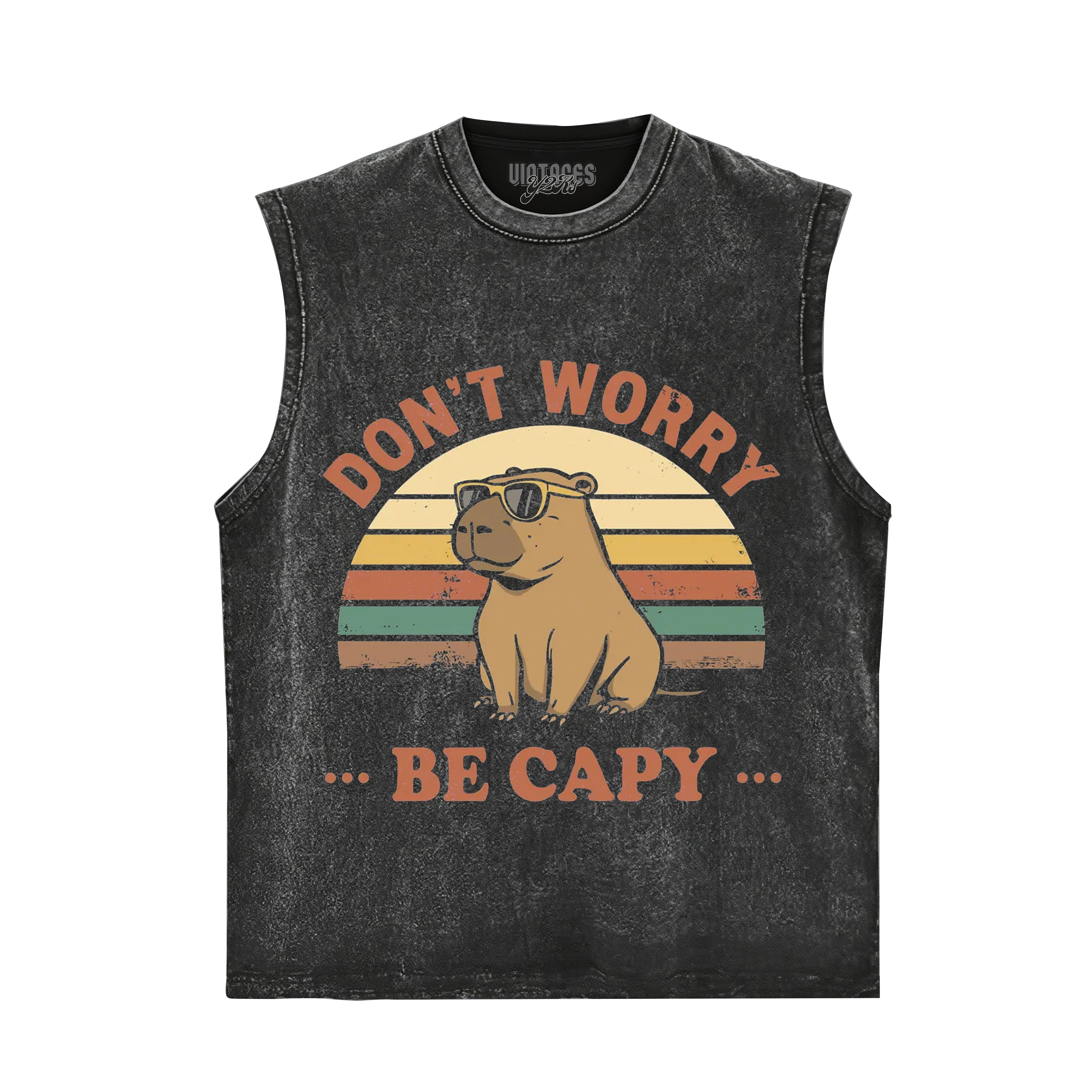 FUNNY CAPYBARA SHIRT, DON'T WORRY BE CAPY TANK TOP
