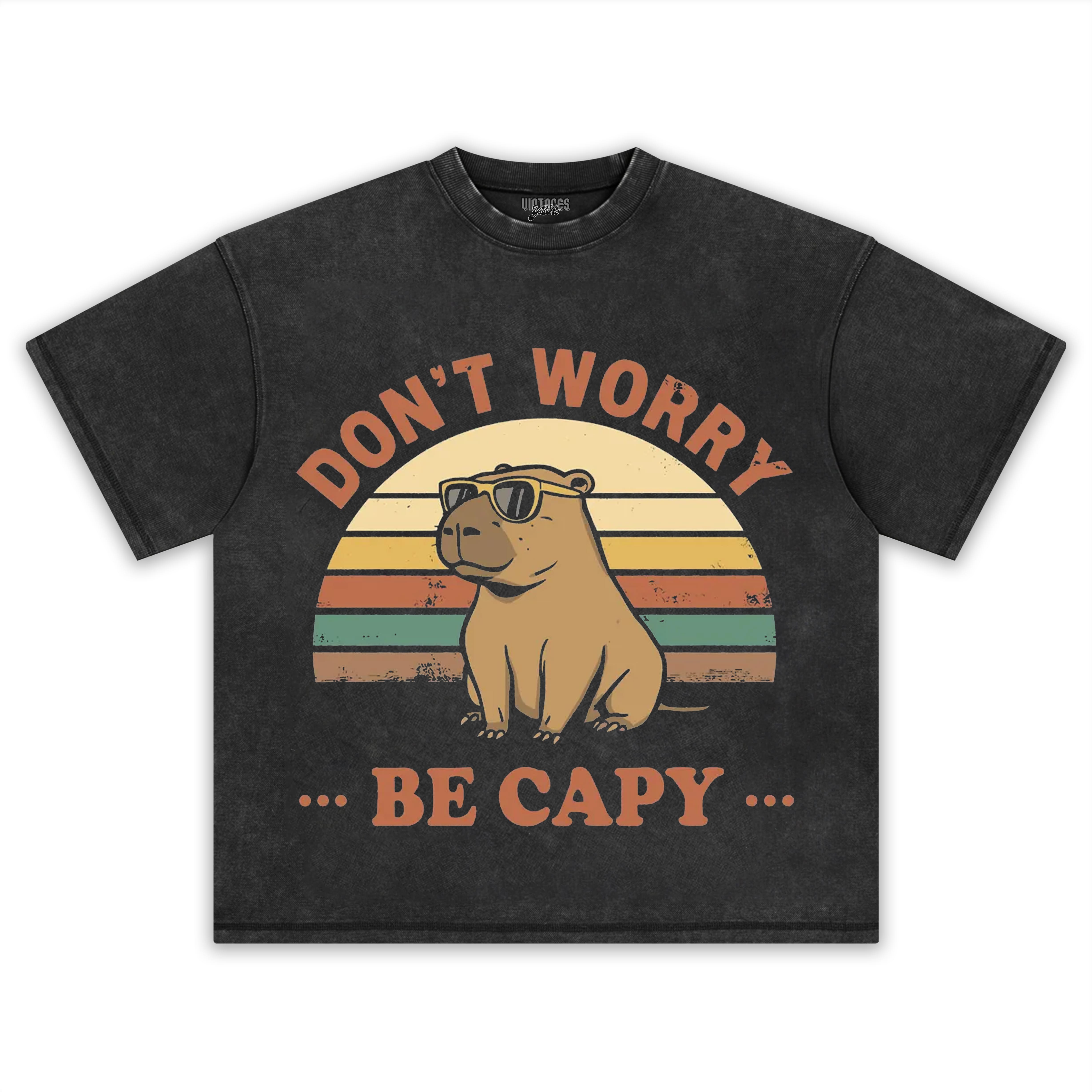 FUNNY CAPYBARA SHIRT, DON'T WORRY BE CAPY TEE & LS & HOODIE