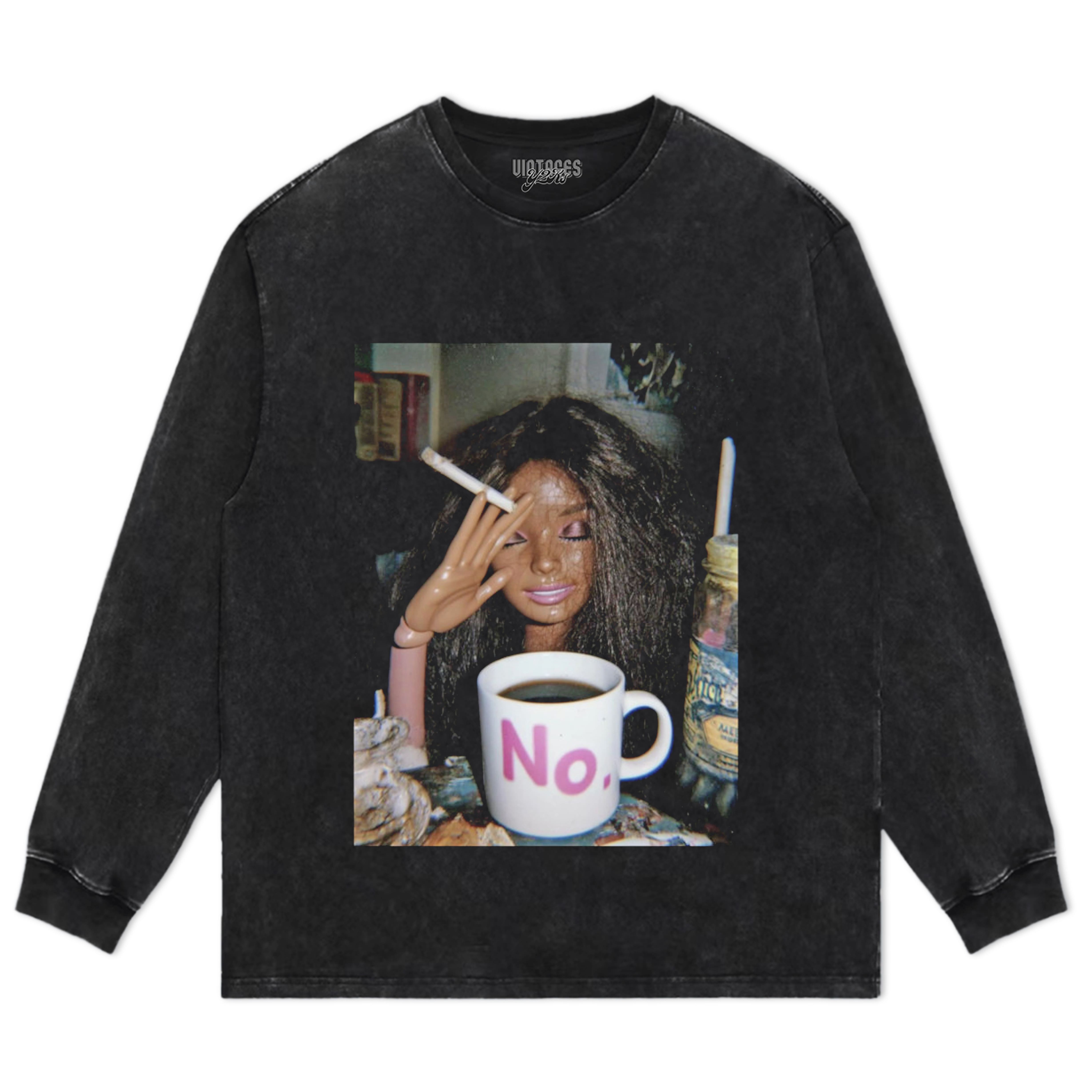 FUNNY DISGUSTING DOLL FACE MEME SMOKING TANK TOP & TEE & LONG SLEEVE & LAYERED LS & HOODIE