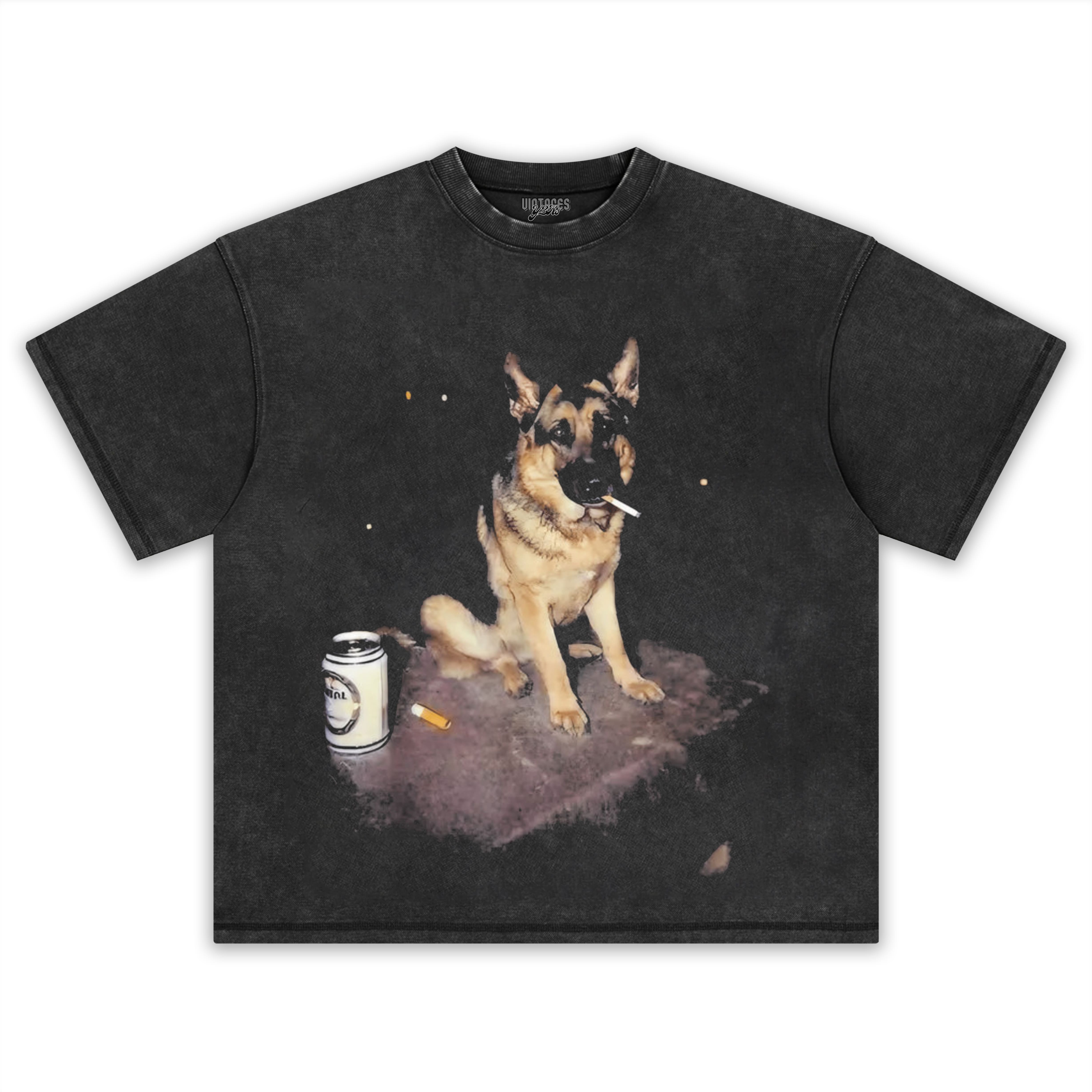 GERMAN SHEPHERD SMOKING MEME TANK TOP & TEE & LONG SLEEVE & LAYERED LS & HOODIE