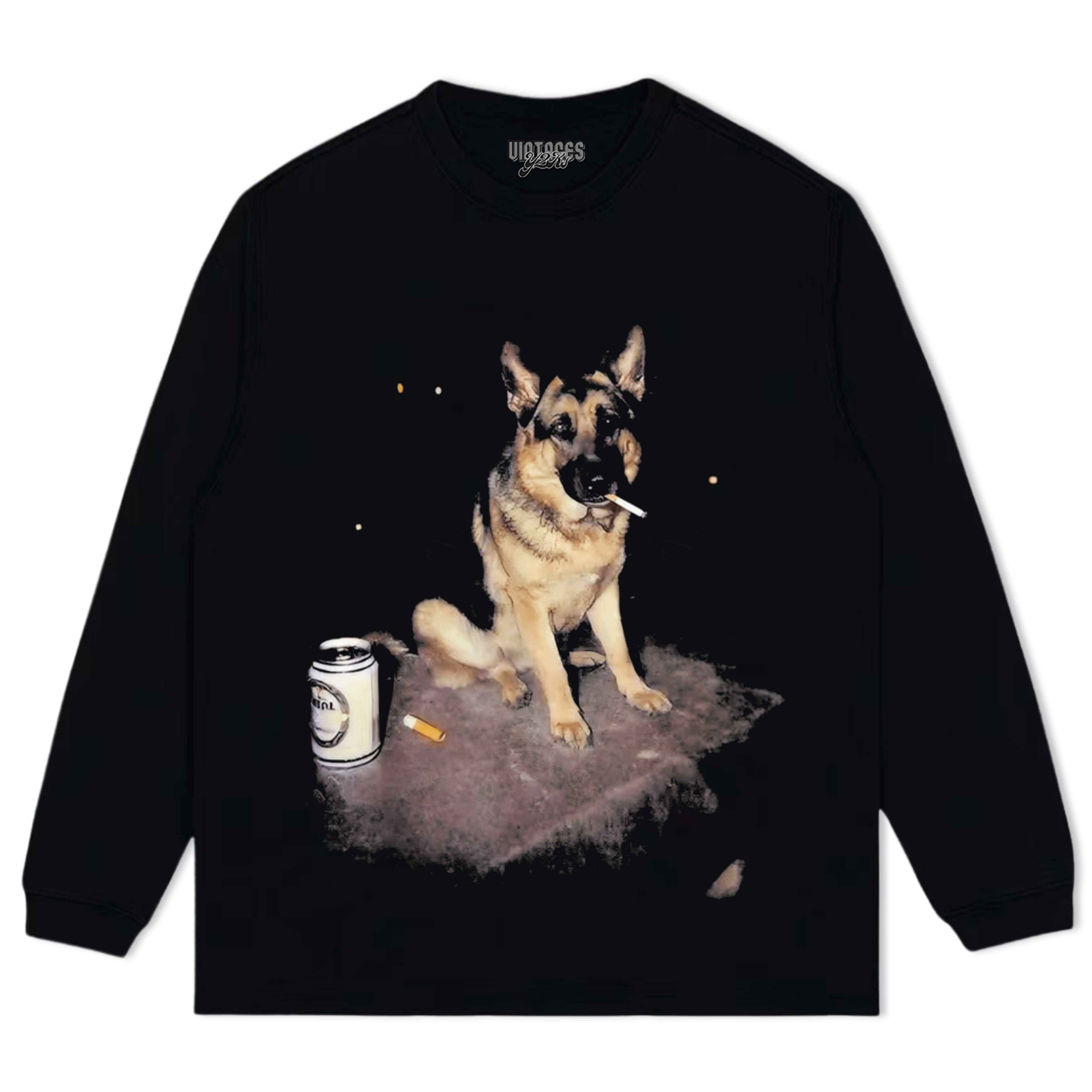 GERMAN SHEPHERD SMOKING MEME TANK TOP & TEE & LONG SLEEVE & LAYERED LS & HOODIE