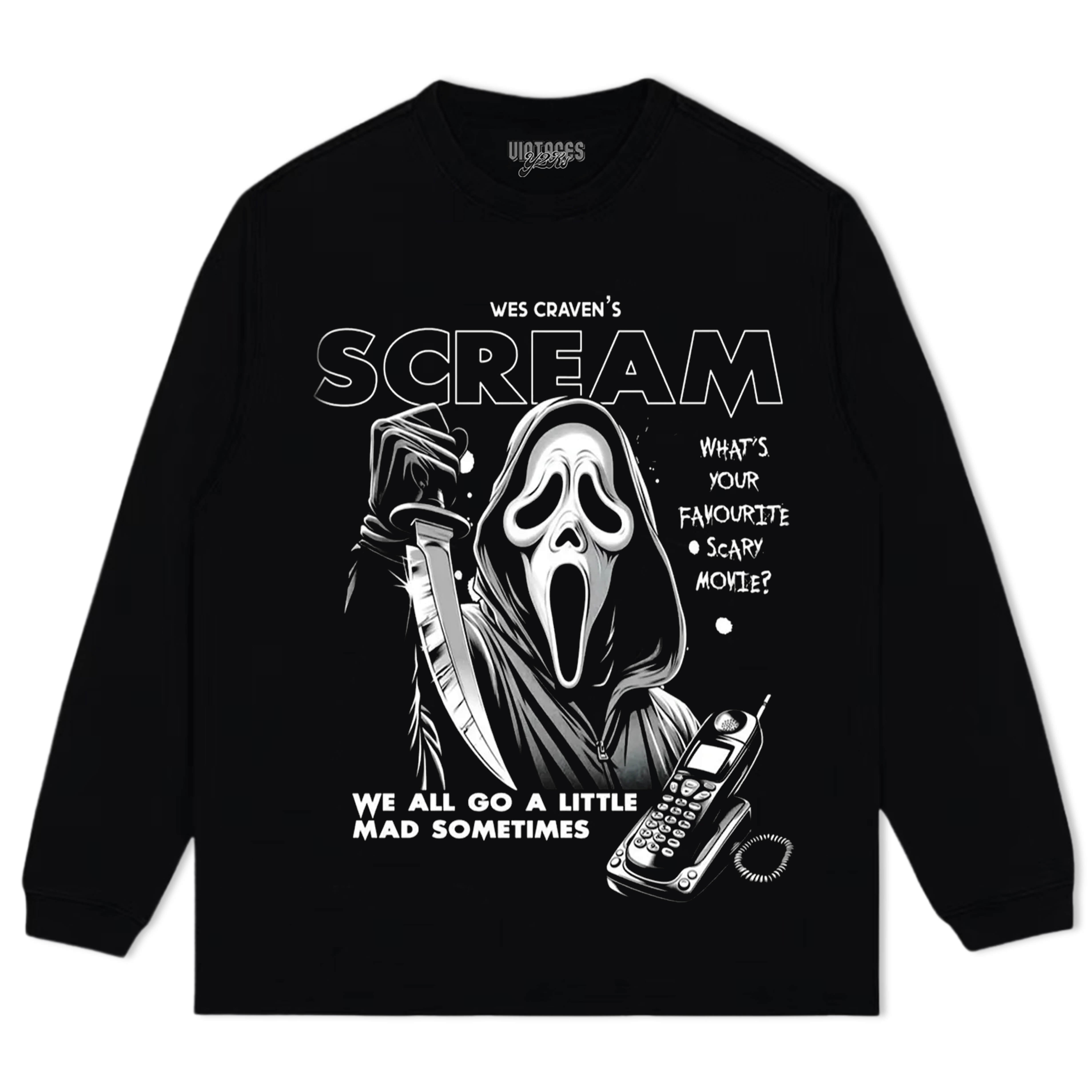GHOSTFACE SCREAM VINTAGE TEE V3 & LS & HOODIE