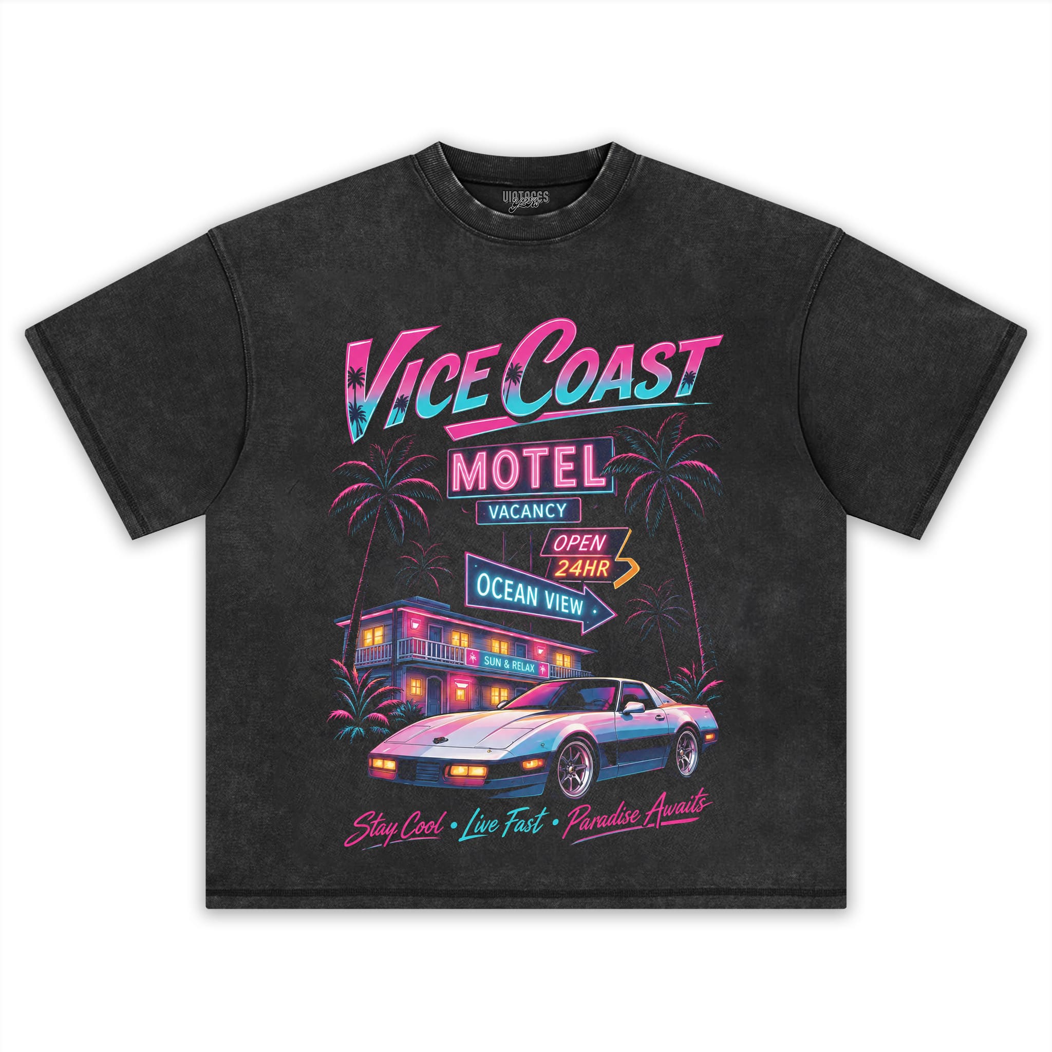 GTA INSPIRED VICE COAST TANK TOP & TEE & LONG SLEEVE & LAYERED LS & HOODIE