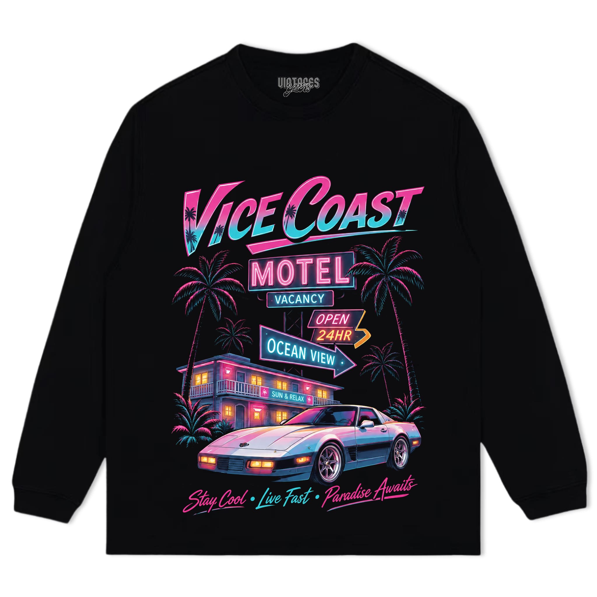 GTA INSPIRED VICE COAST TANK TOP & TEE & LONG SLEEVE & LAYERED LS & HOODIE