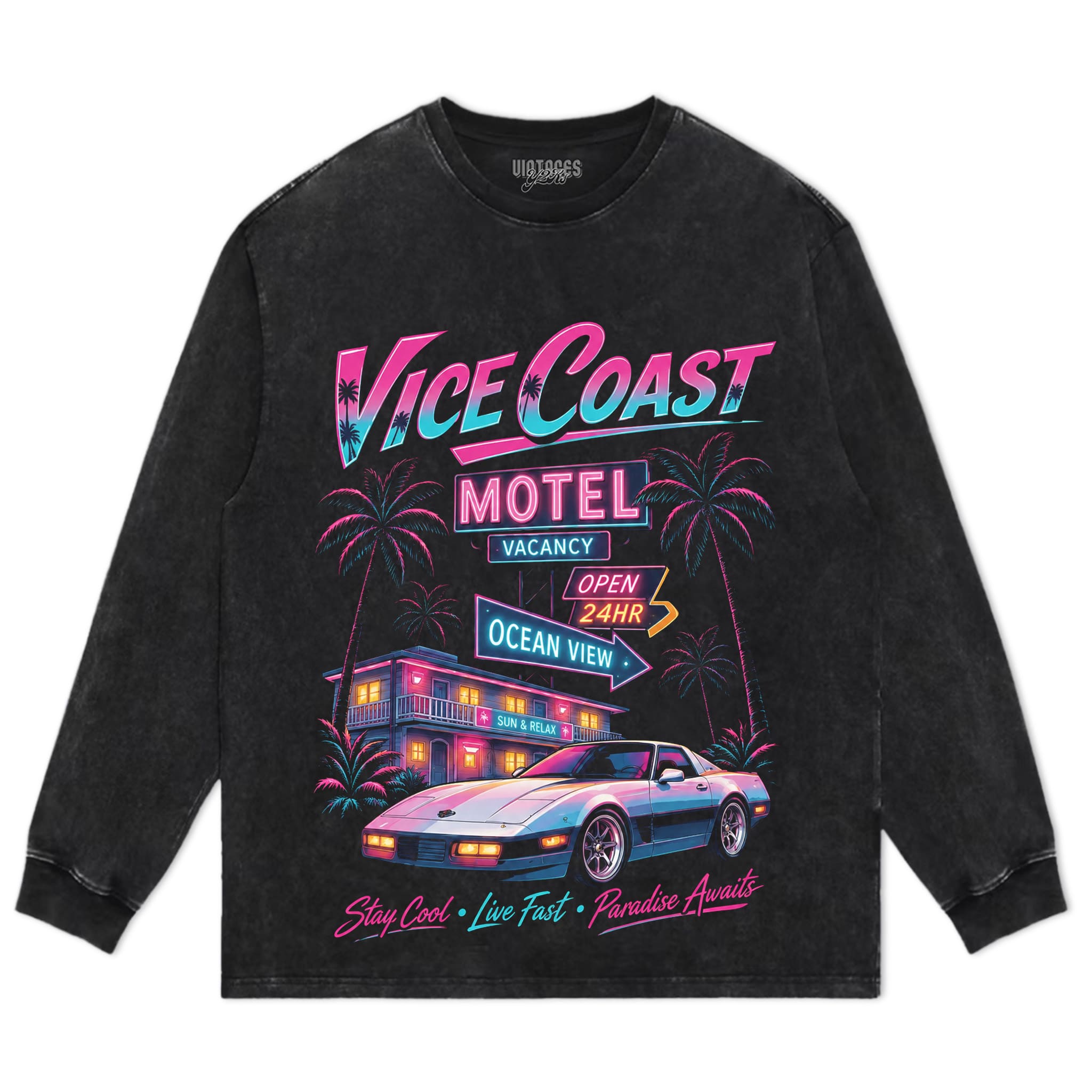 GTA INSPIRED VICE COAST TANK TOP & TEE & LONG SLEEVE & LAYERED LS & HOODIE