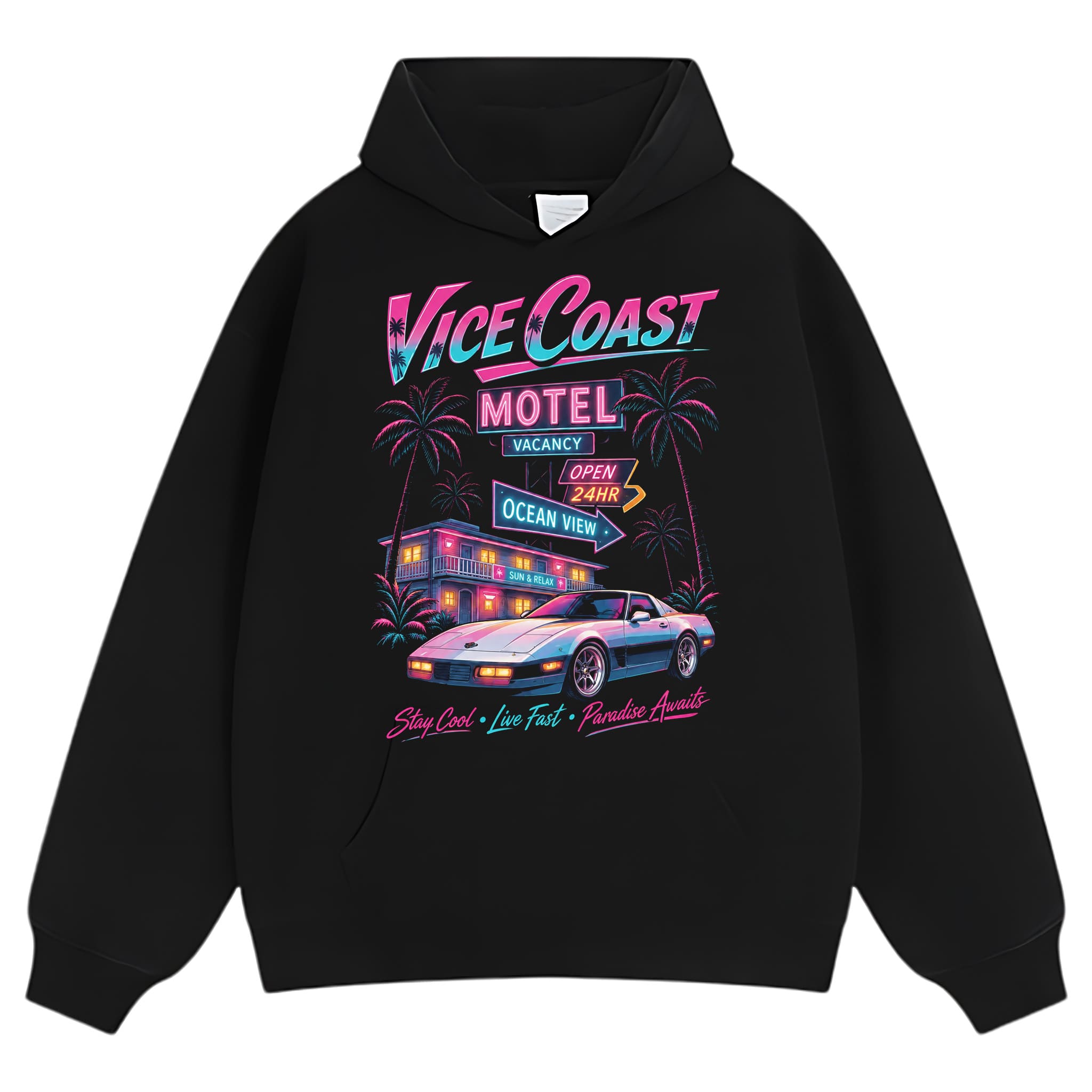 GTA INSPIRED VICE COAST TANK TOP & TEE & LONG SLEEVE & LAYERED LS & HOODIE