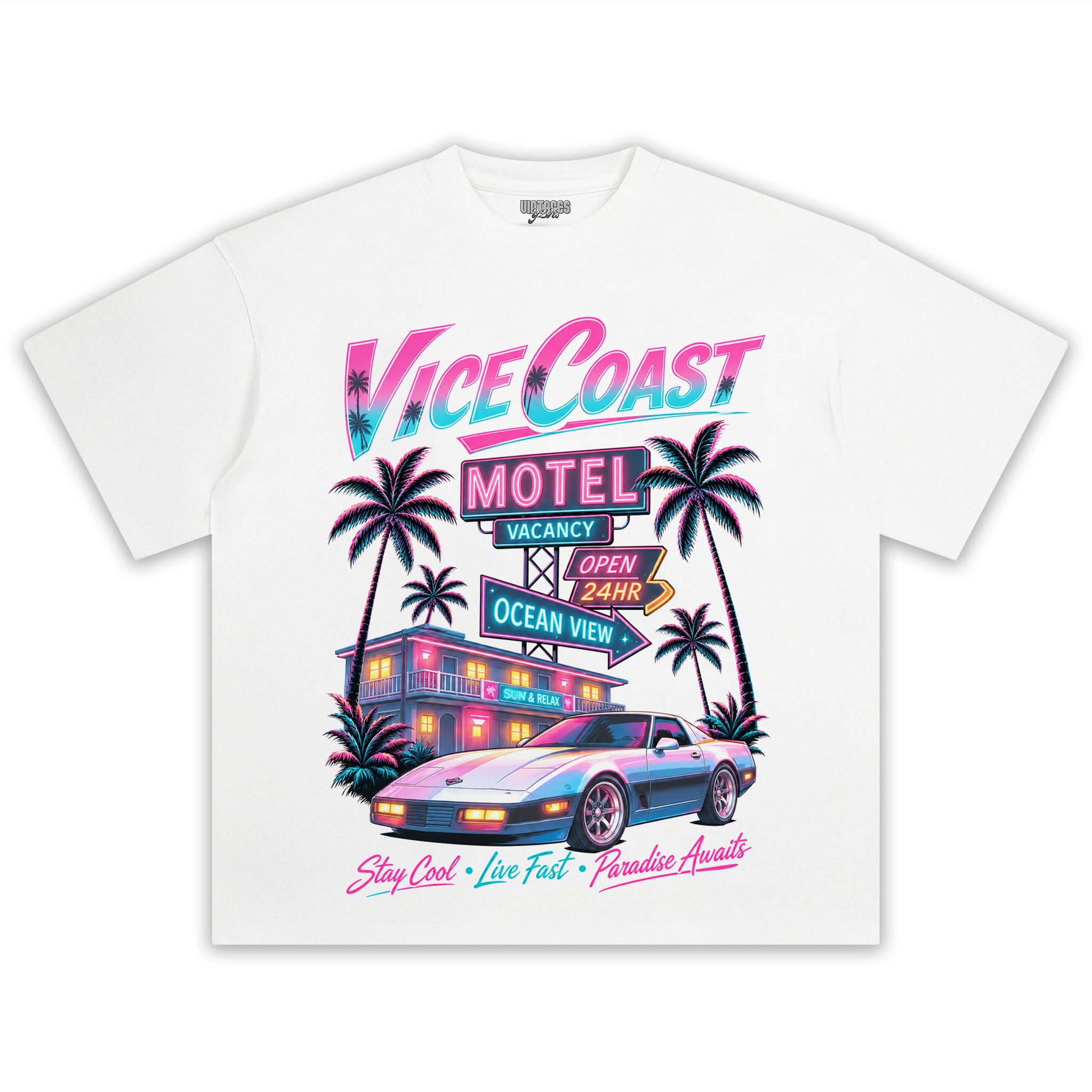 GTA INSPIRED VICE COAST TANK TOP & TEE & LONG SLEEVE & LAYERED LS & HOODIE