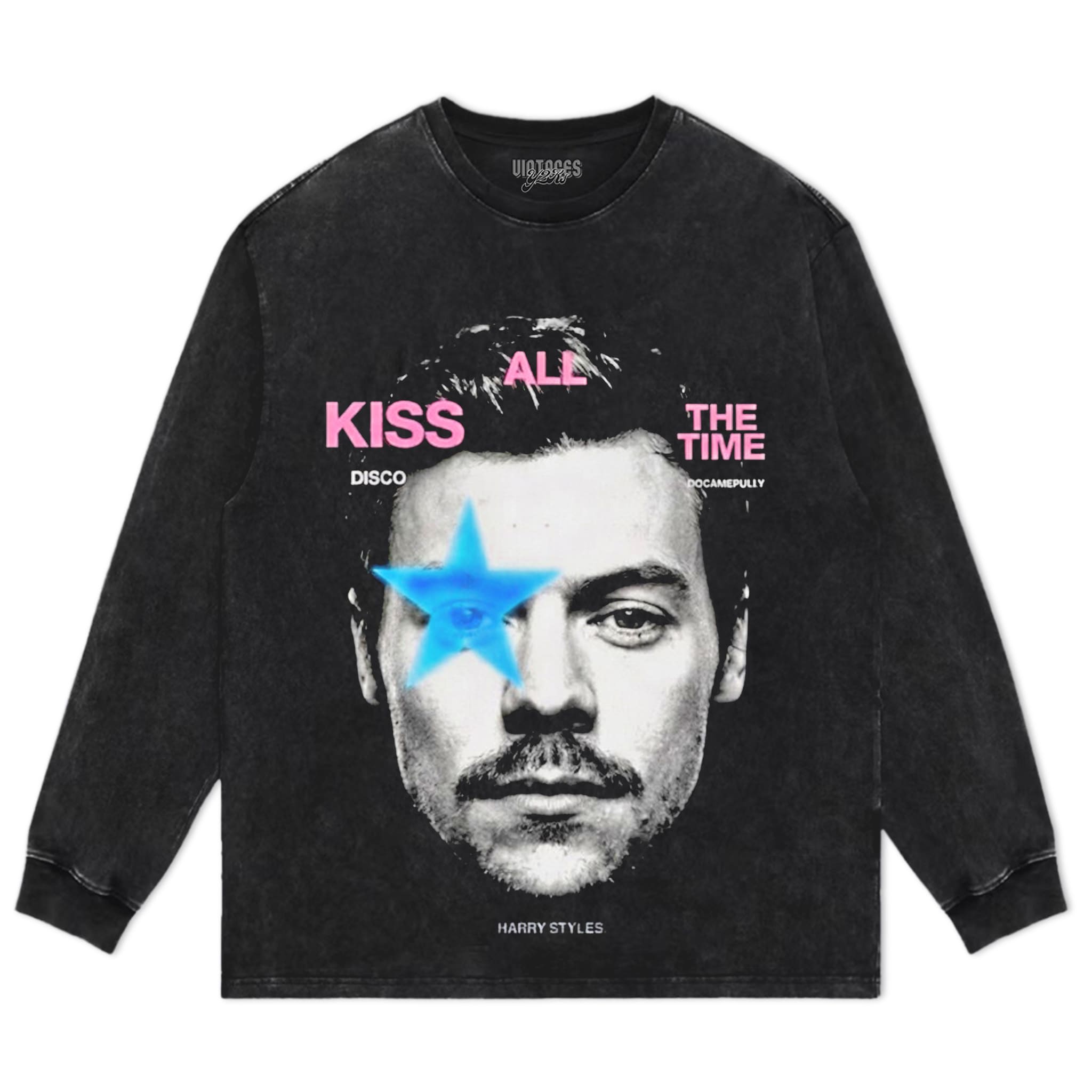 HARRY-STYLES STAR EYE KISS ALL THE TIME TOGETHER TOUR VINTAGE TANK TOP & TEE & LONG SLEEVE & LAYERED LS & HOODIE