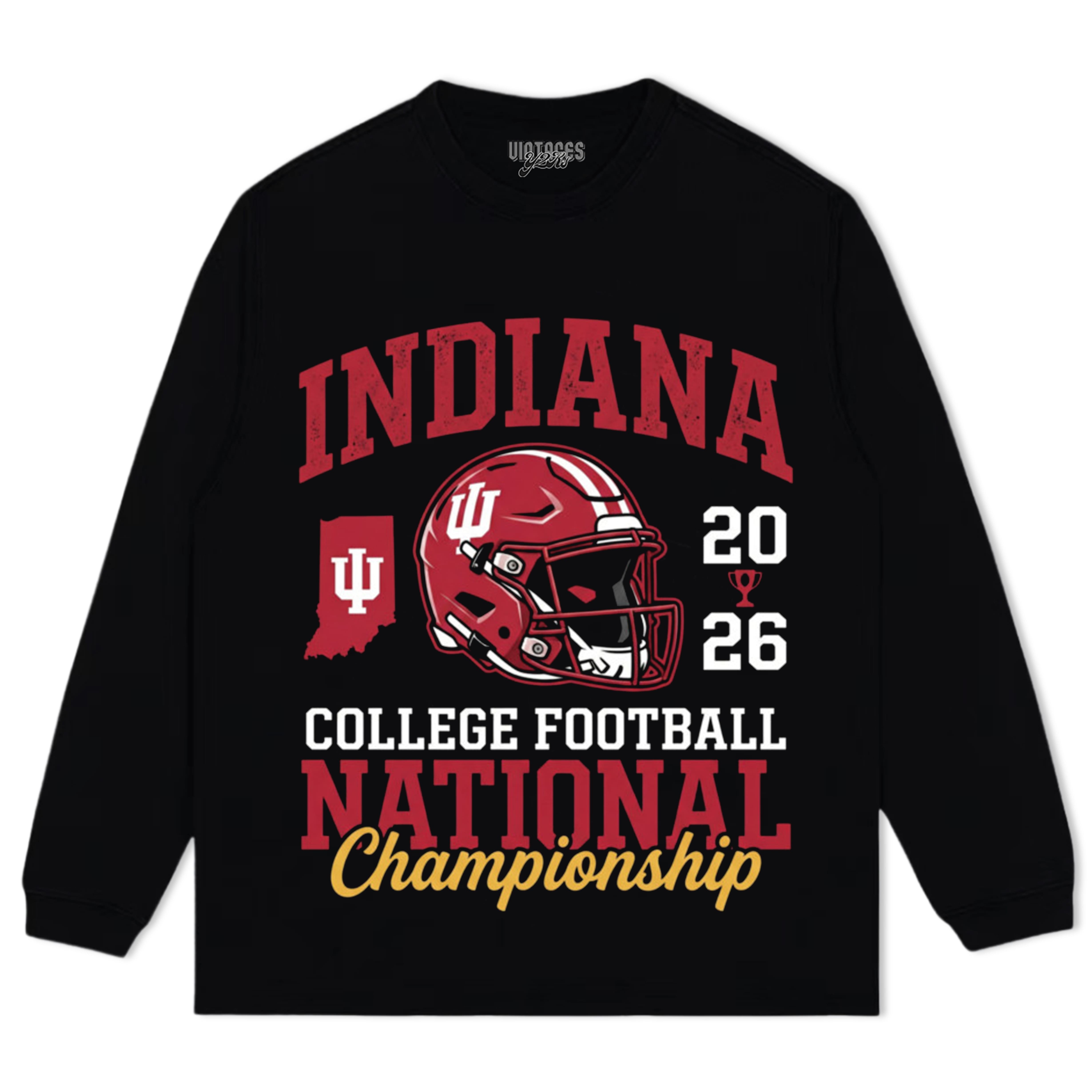 INDIANA HOOSIERS NATIONAL CHAMPIONSHIP 2026 - COLLEGE FOOTBALL FINAL TEE & LS & HOODIE