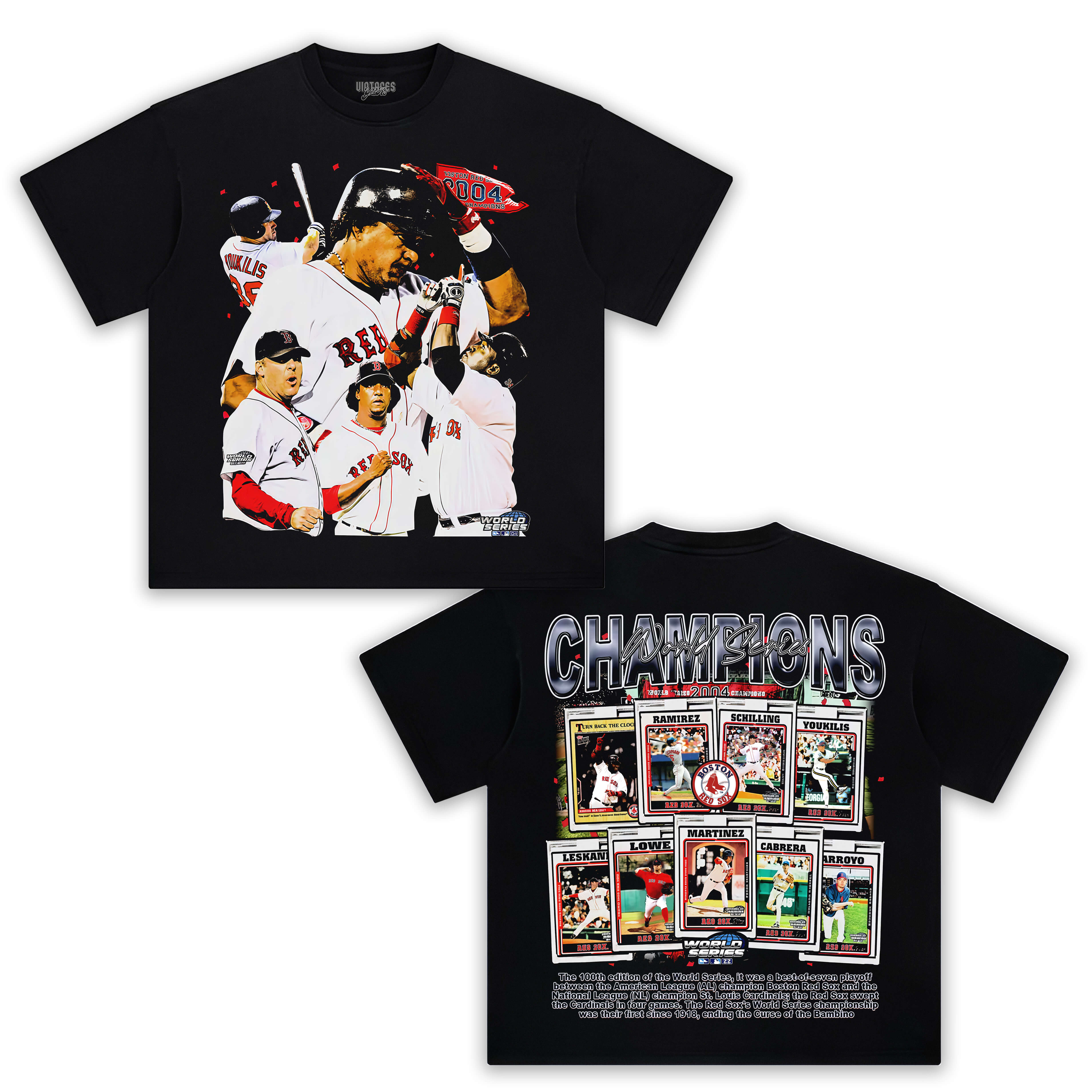 2004 WORLD SERIES CHAMPS - RED SOX TEE