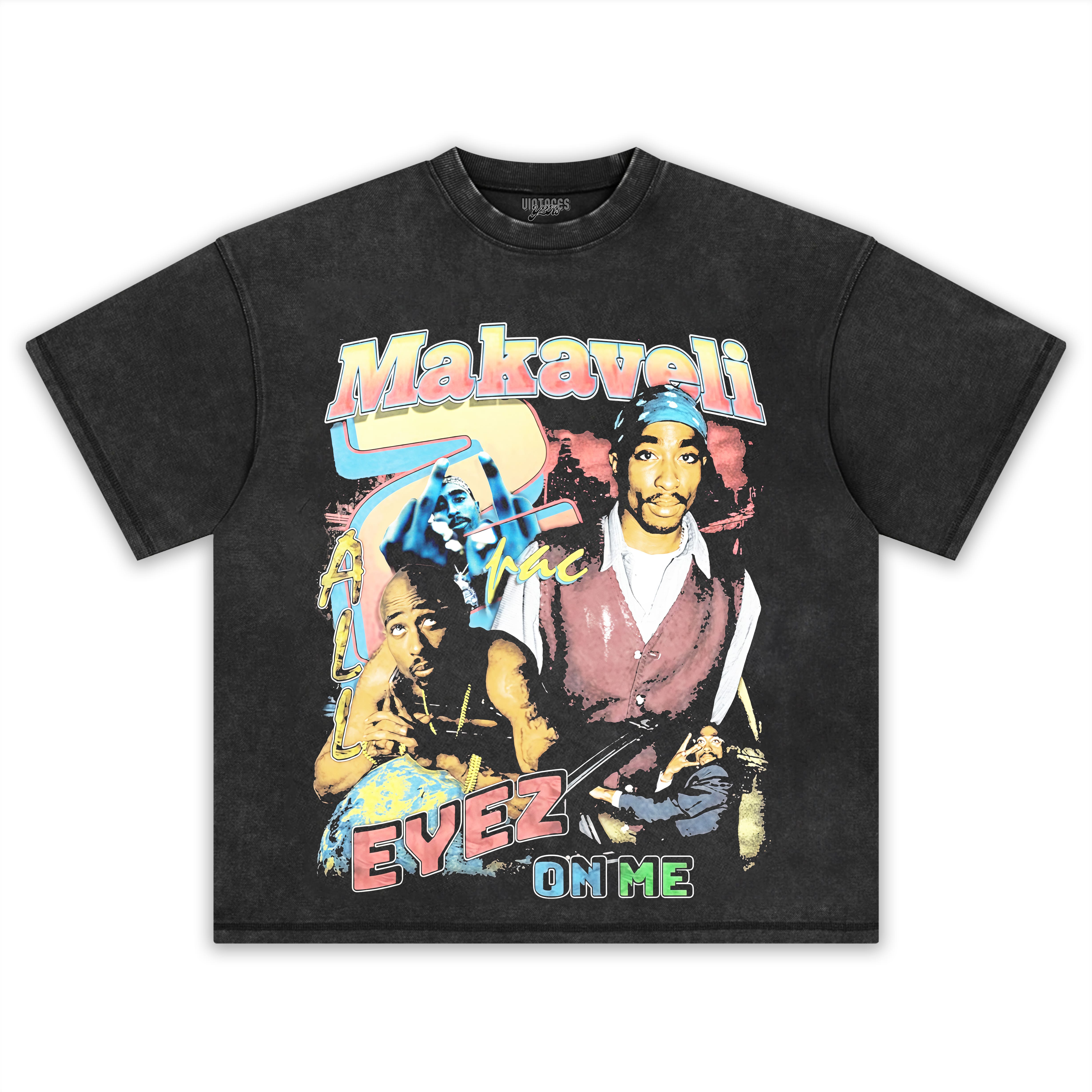 TUPAC SHAKUR & MAKAVELI EYEZ ON ME TEE & LS & HOODIE