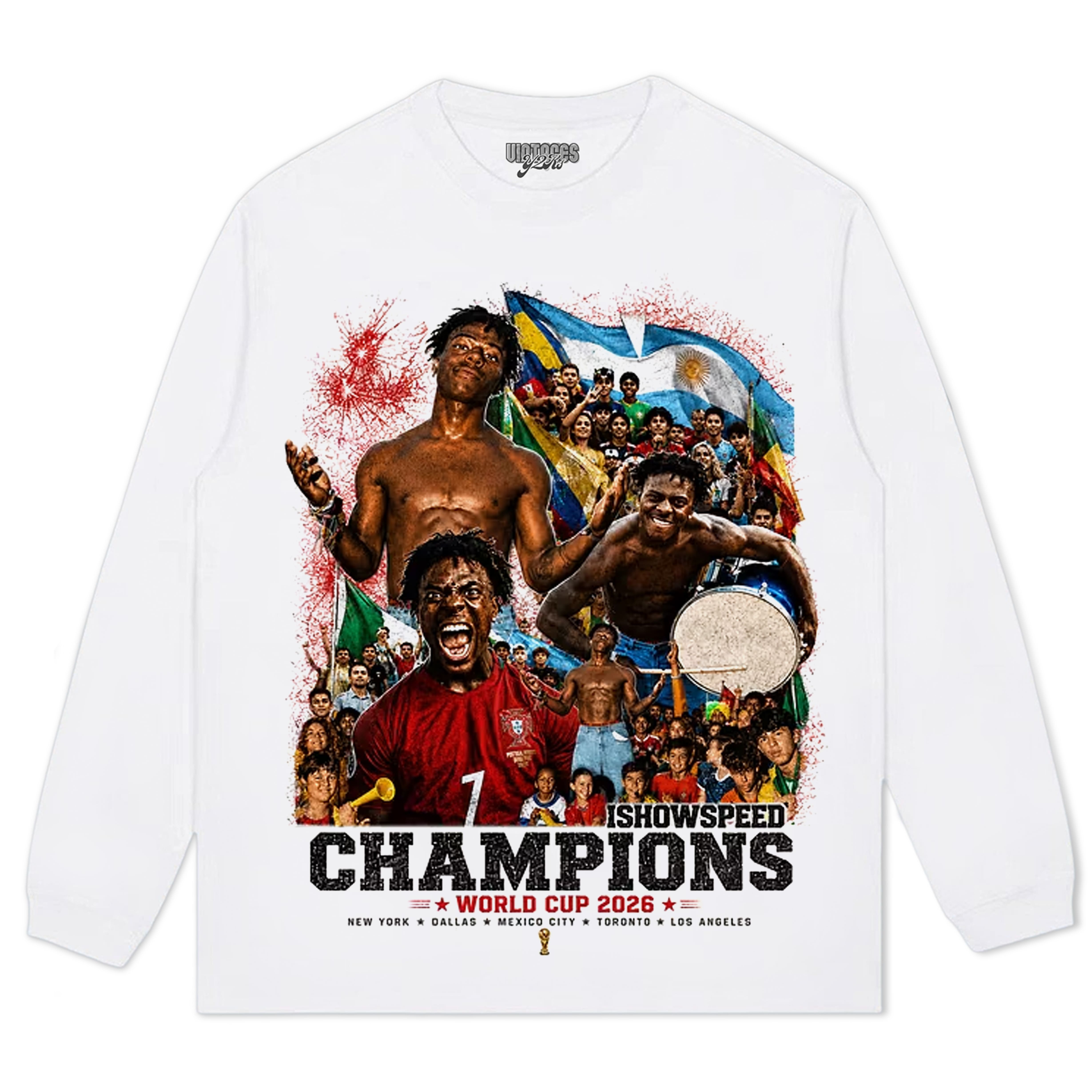 ISHOWSPEED WORLD CUP 2026 CHAMPIONS TANK TOP & TEE & LONG SLEEVE & LAYERED LS & HOODIE