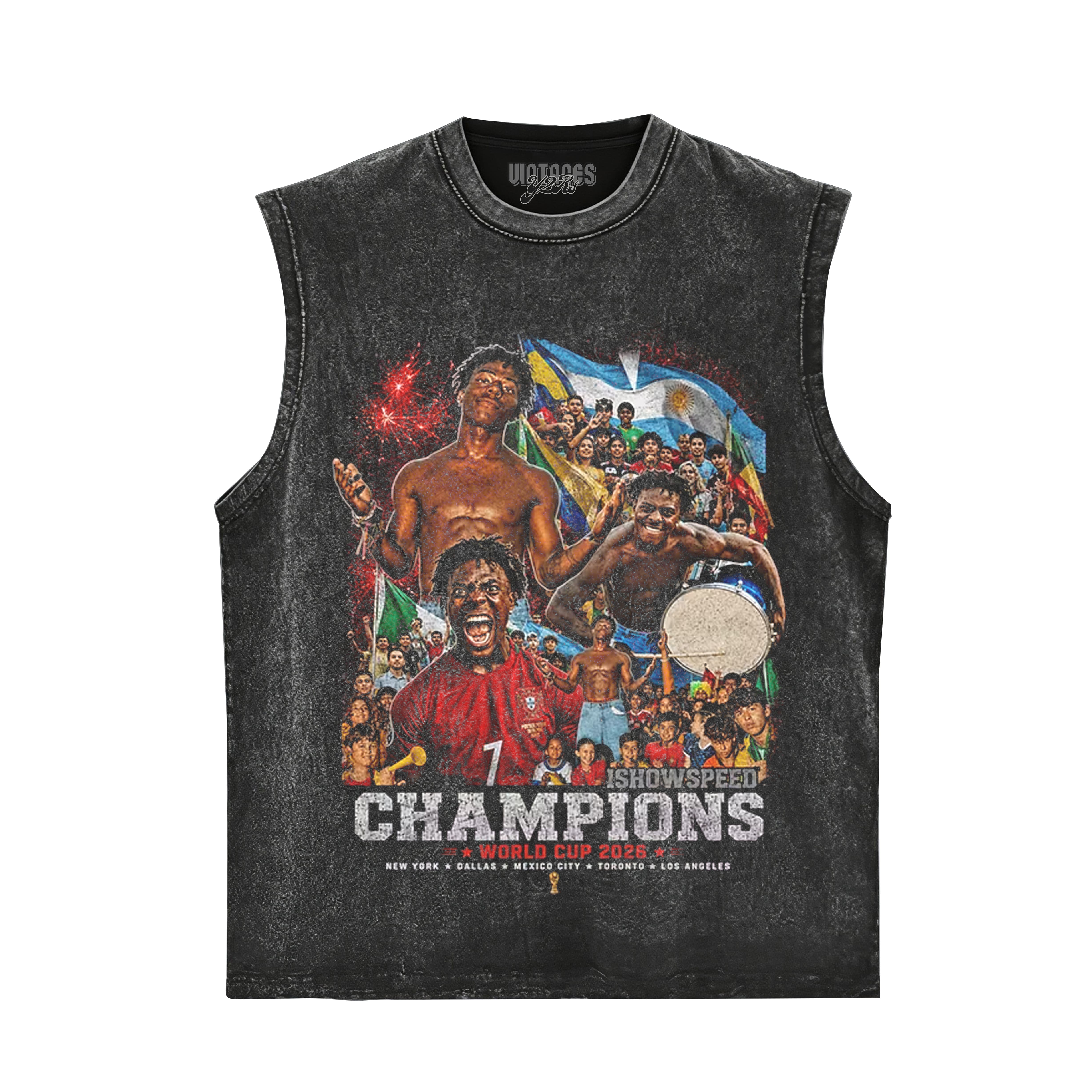 ISHOWSPEED WORLD CUP 2026 CHAMPIONS TANK TOP & TEE & LONG SLEEVE & LAYERED LS & HOODIE