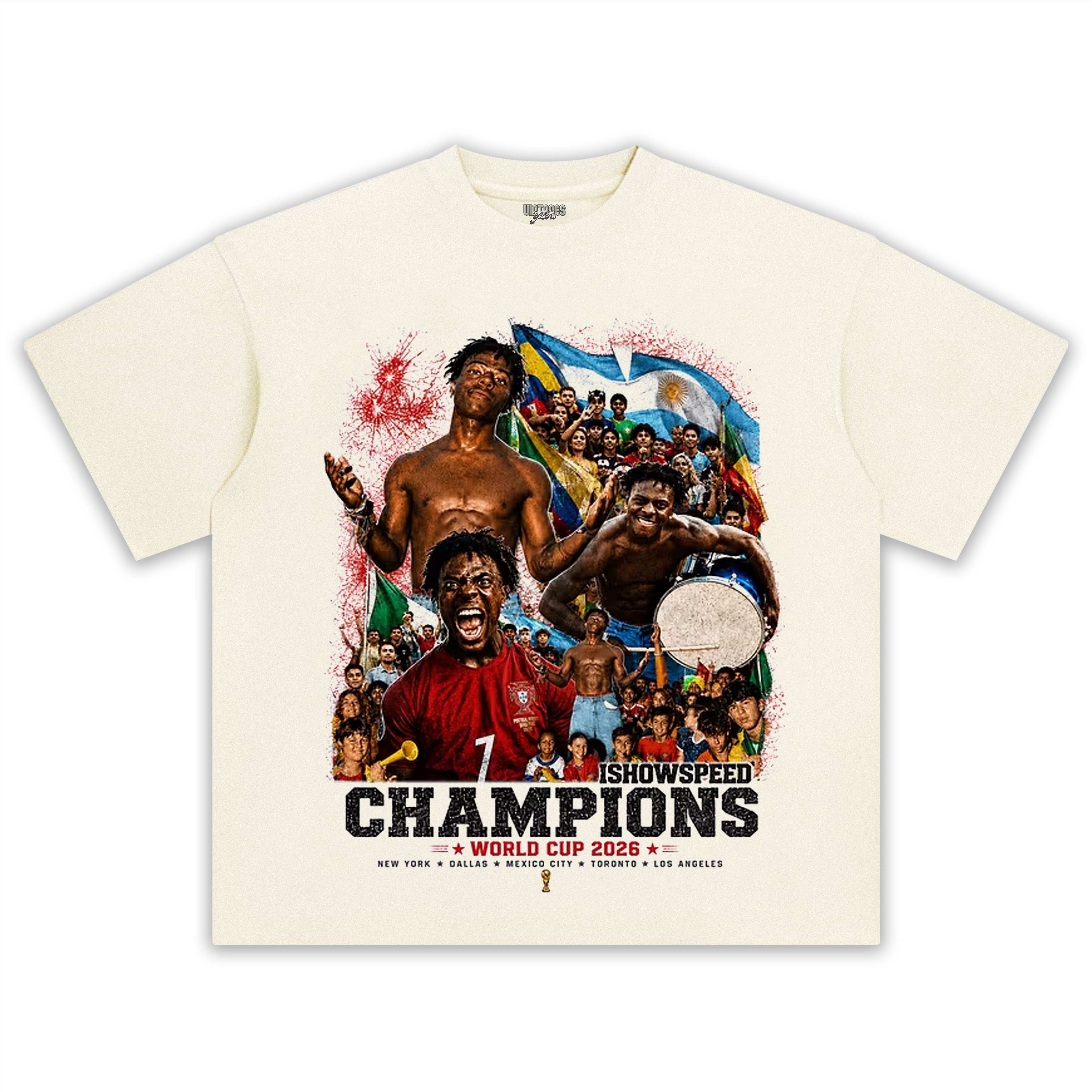 ISHOWSPEED WORLD CUP 2026 CHAMPIONS TANK TOP & TEE & LONG SLEEVE & LAYERED LS & HOODIE