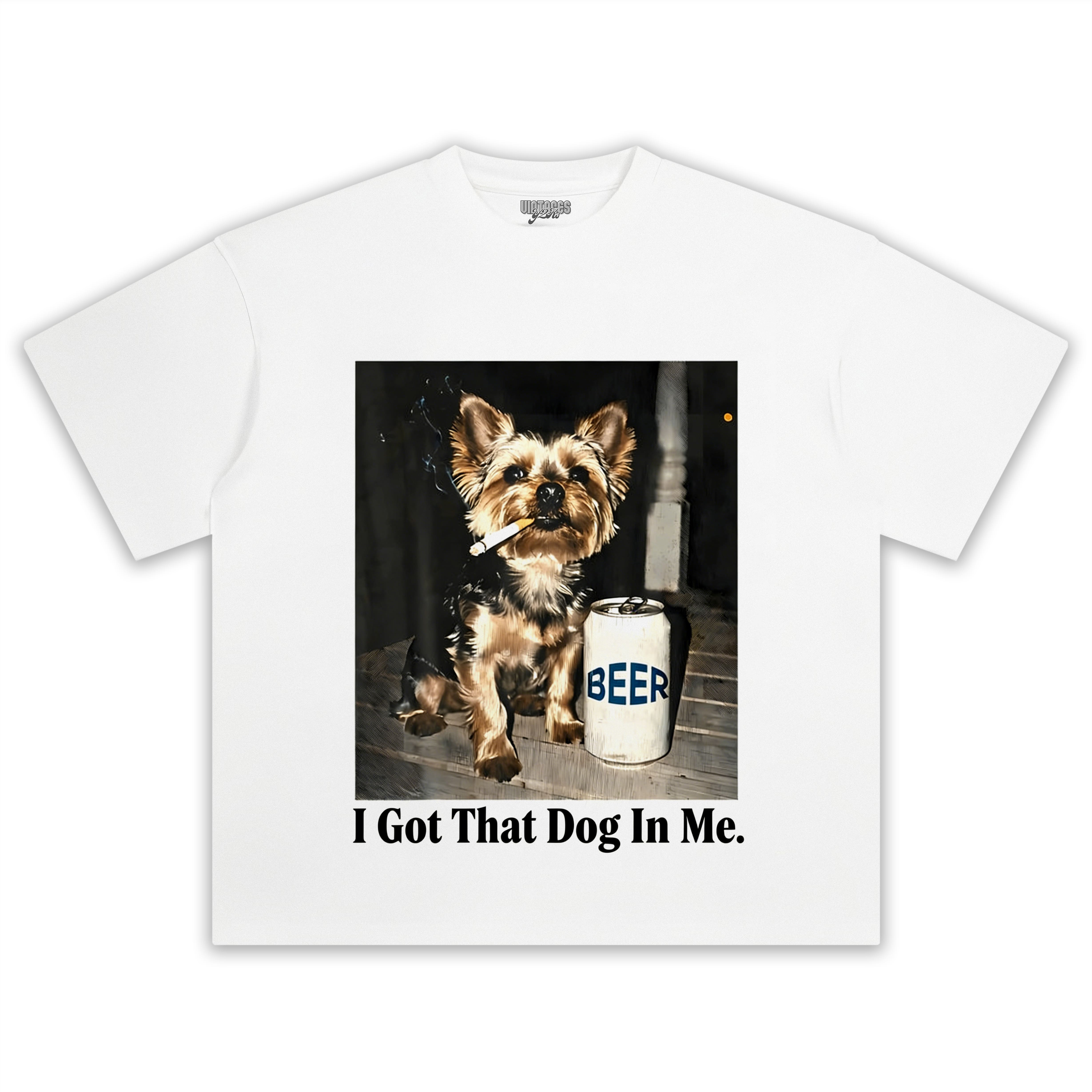I GOT THAT DOG IN ME FUNNY YORKIE SMOKING CIGARETTE MEME TEE & LS & HOODIE