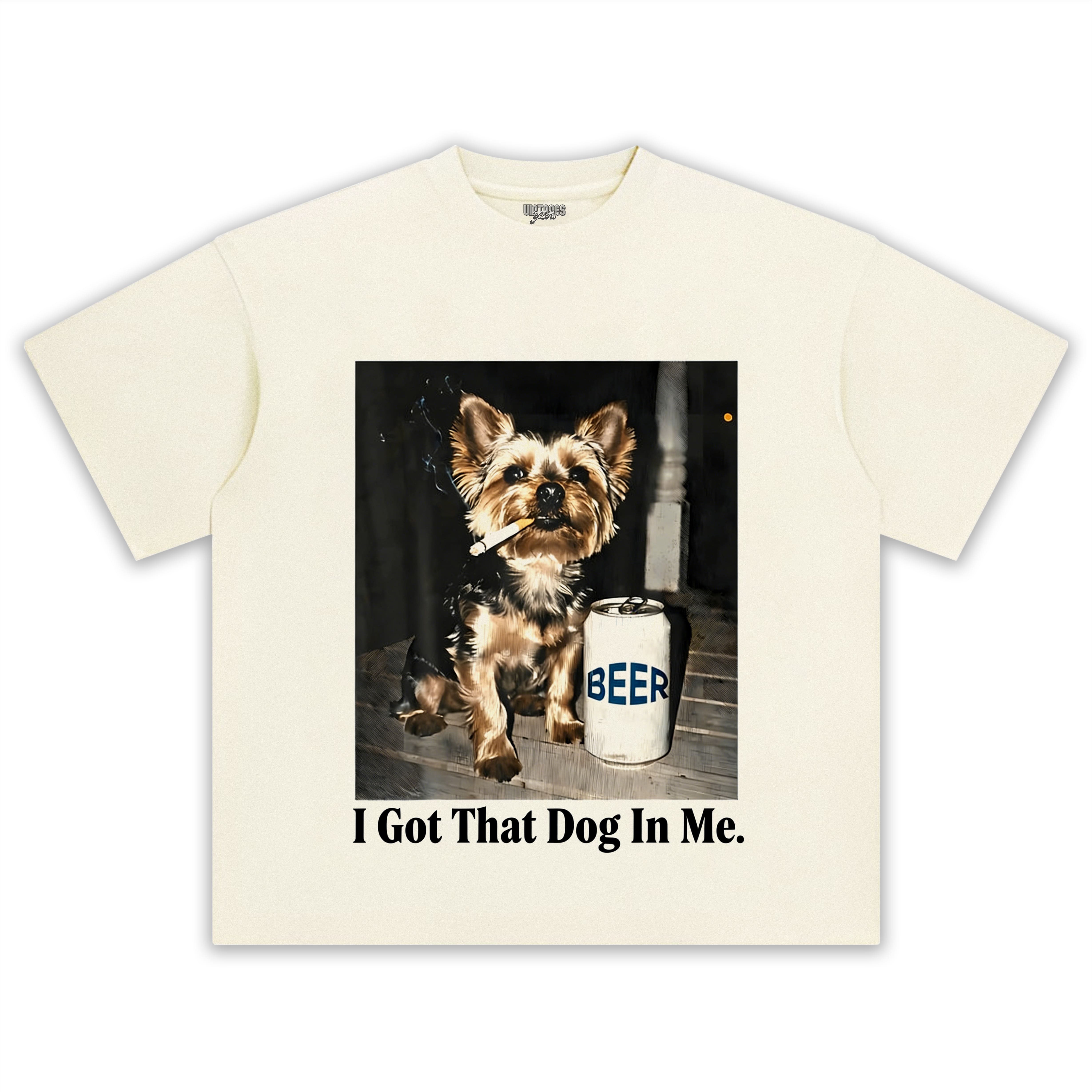 I GOT THAT DOG IN ME FUNNY YORKIE SMOKING CIGARETTE MEME TEE & LS & HOODIE