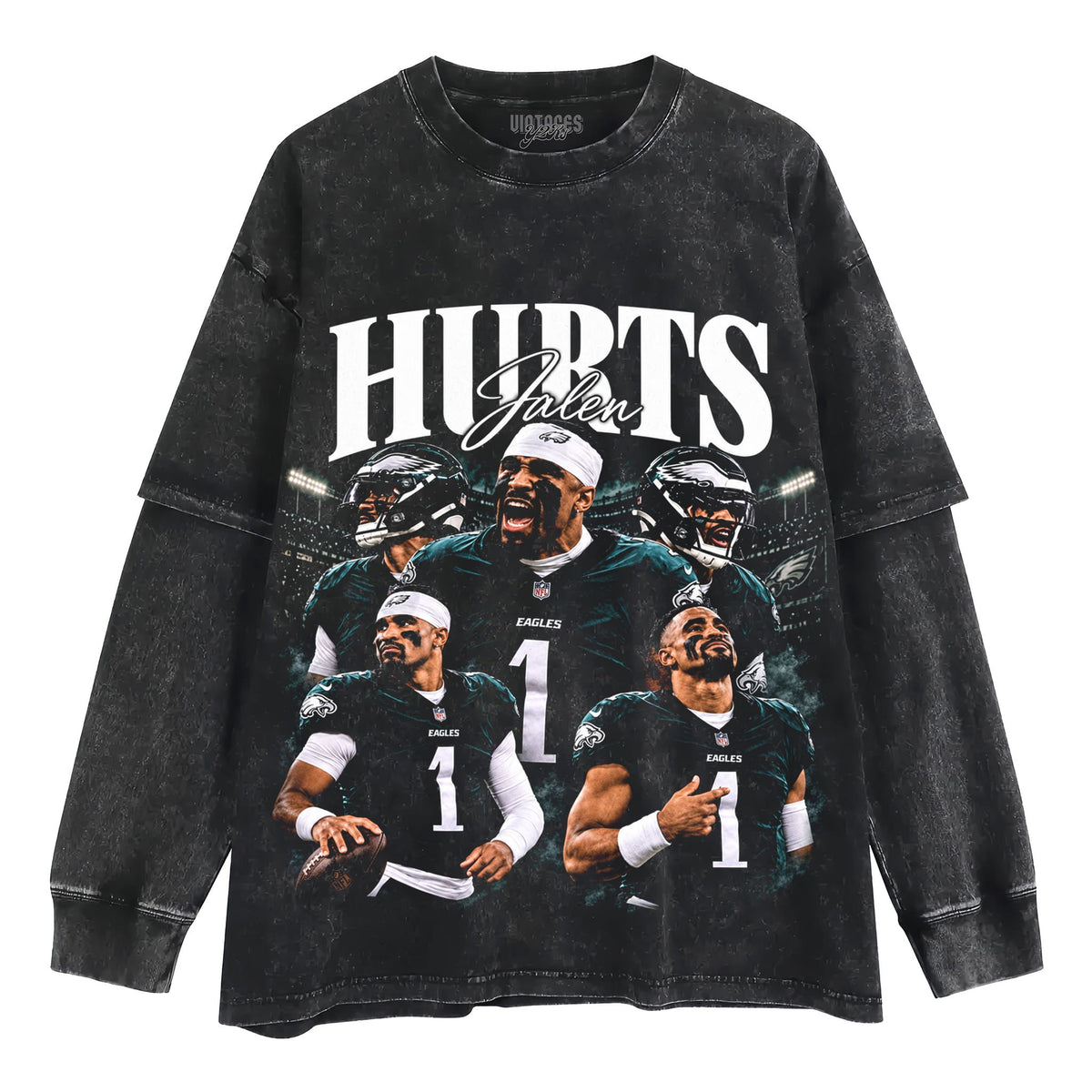 JALEN HURTS VINTAGE 90S TANK TOP & TEE & LONG SLEEVE & LAYERED LS & HOODIE