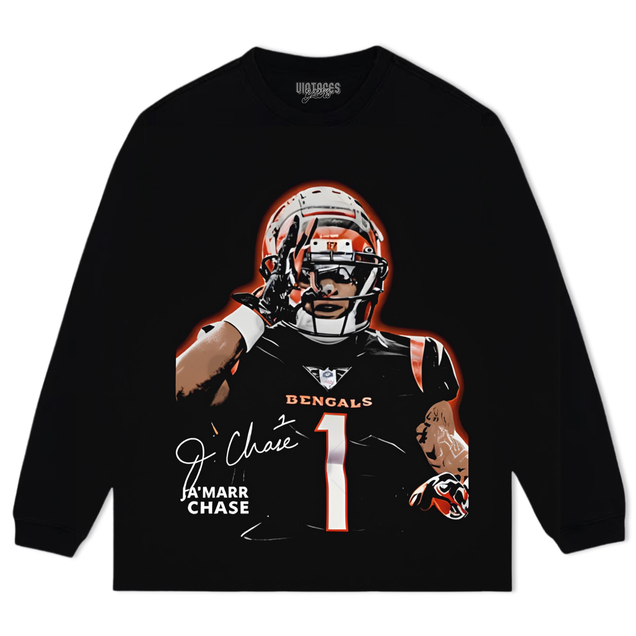 JA’MARR CHASE - CINCINNATI FOOTBALL VINTAGE TANK TOP & TEE & LONG SLEEVE & LAYERED LS & HOODIE