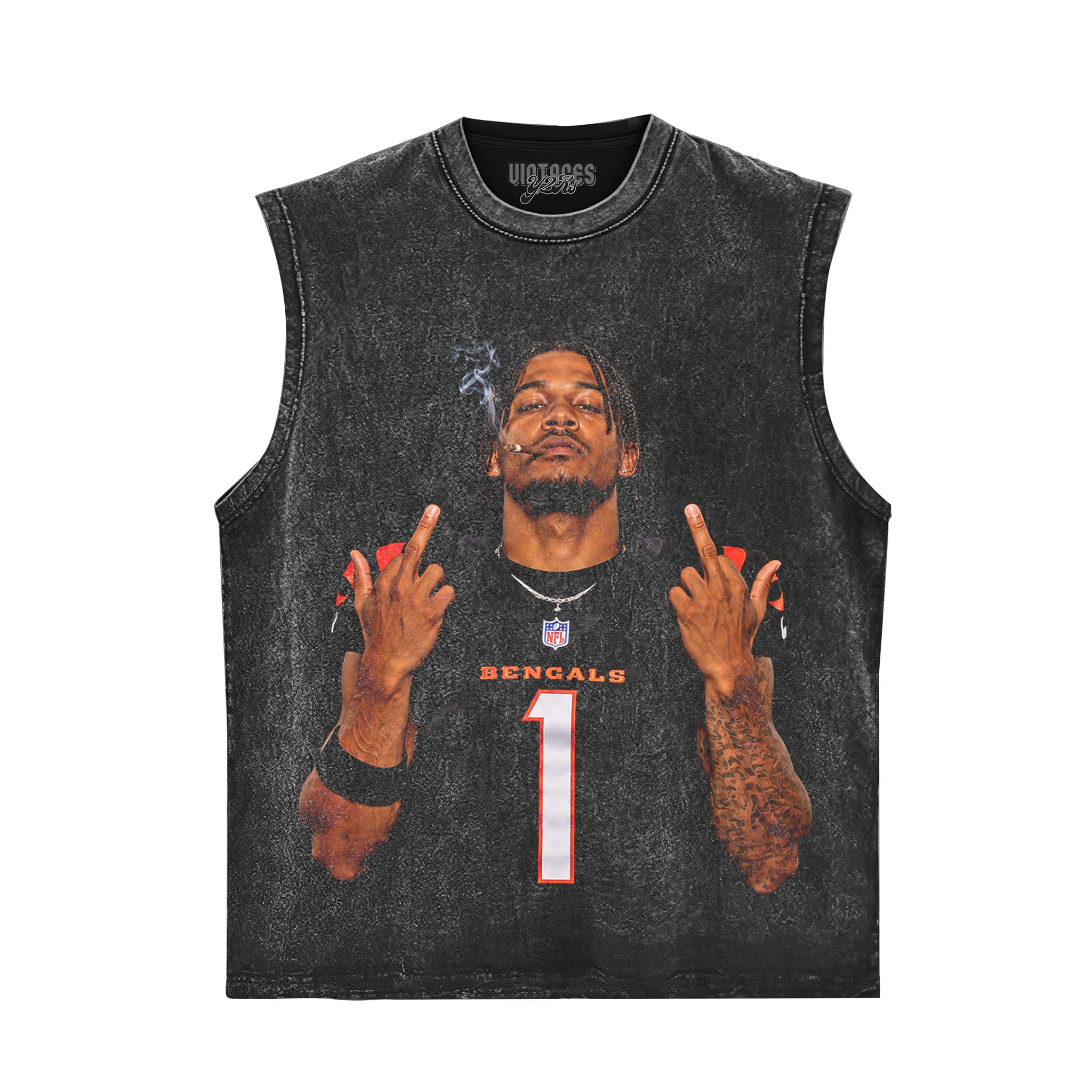 JA’MARR CHASE MIDDLE FINGER TANK TOP & TEE & LONG SLEEVE & LAYERED LS & HOODIE