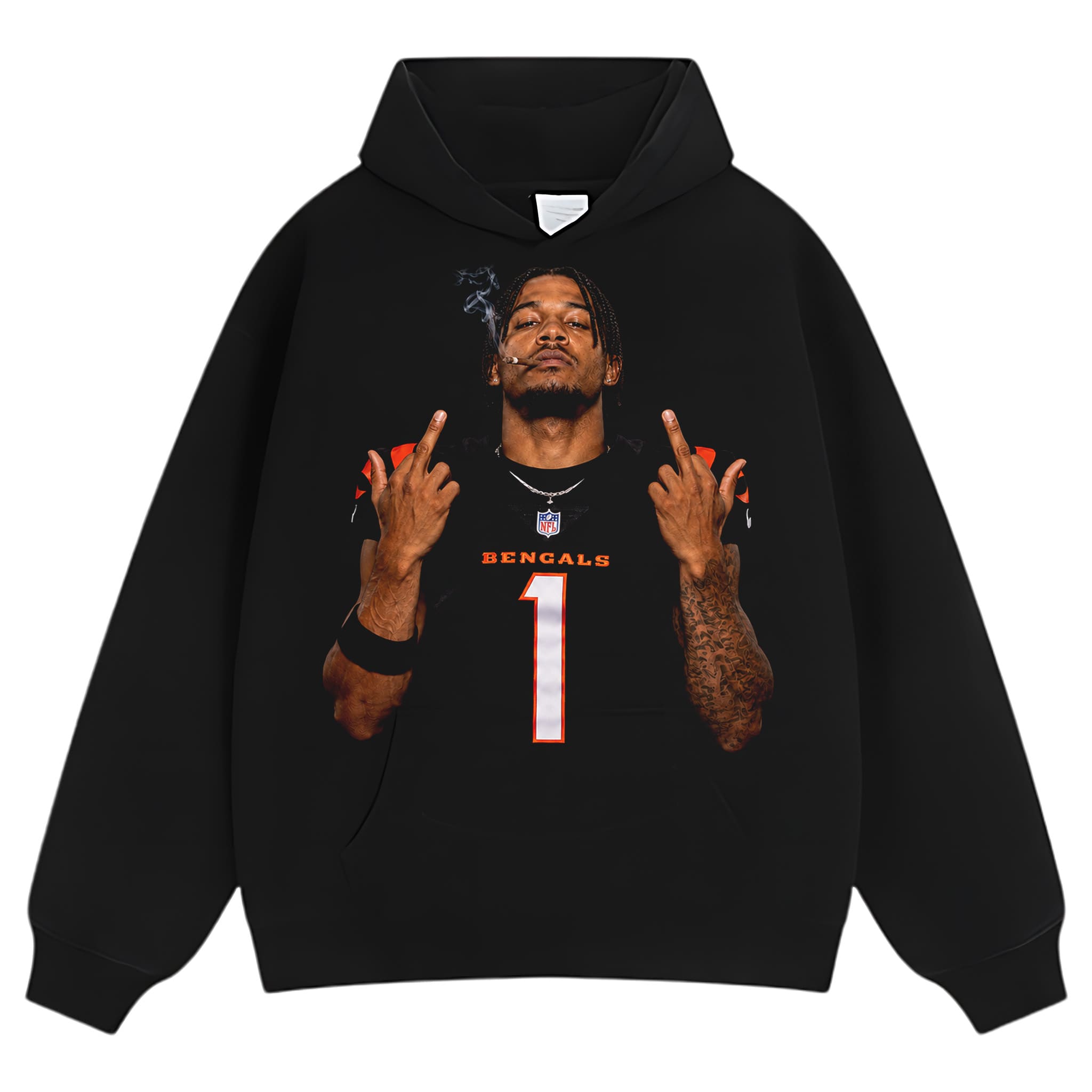 JA’MARR CHASE MIDDLE FINGER TANK TOP & TEE & LONG SLEEVE & LAYERED LS & HOODIE