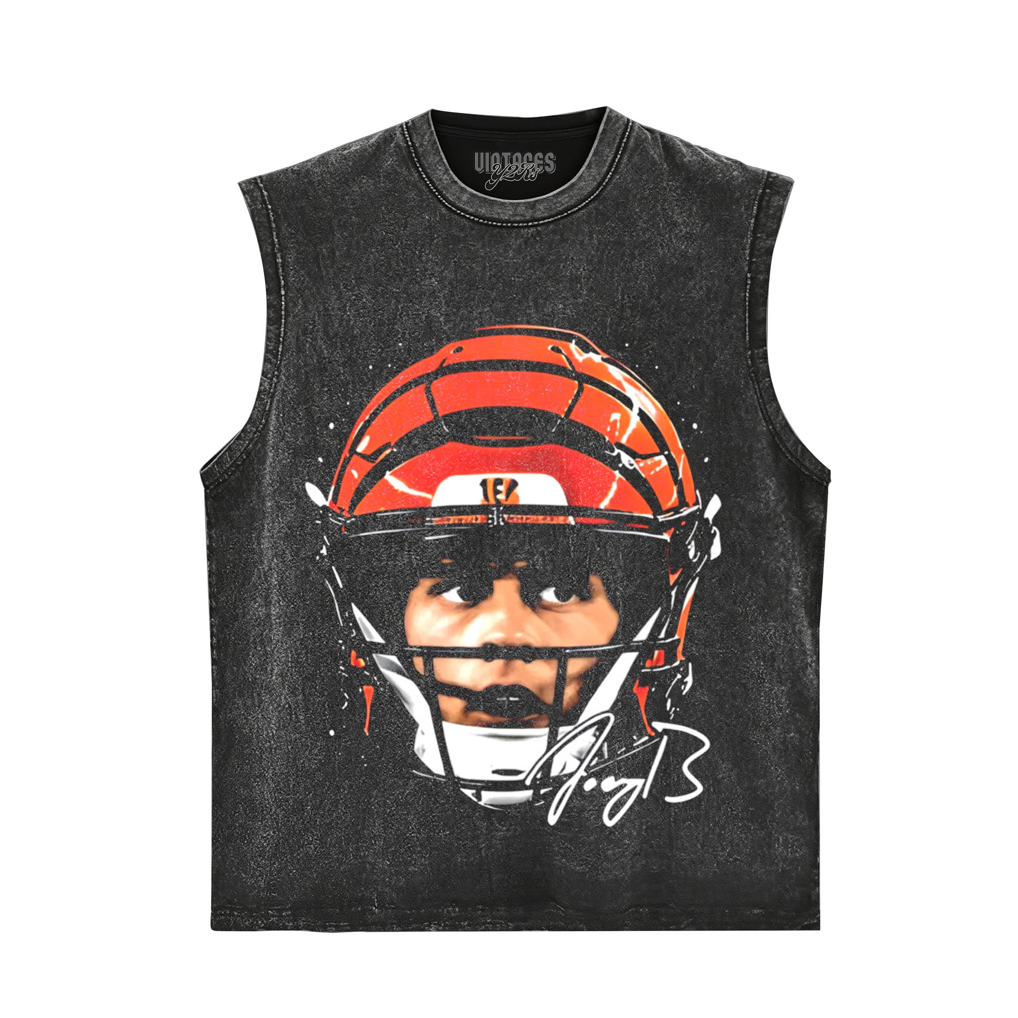 JOE BURROW CINCINNATI HELMET TANK TOP & TEE & LONG SLEEVE & LAYERED LS & HOODIE