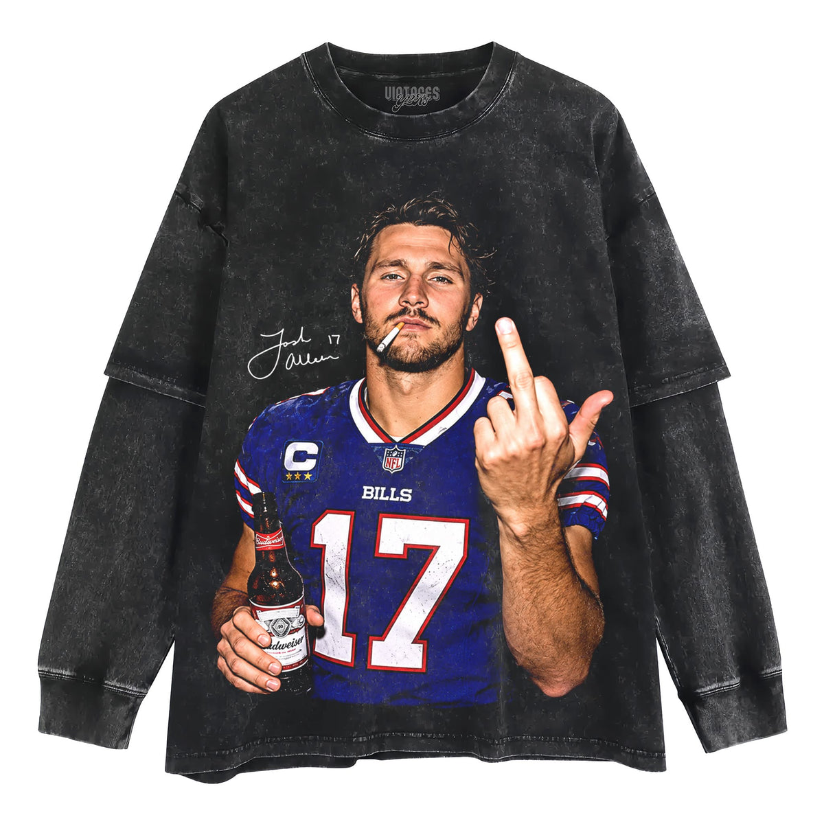 JOSH ALLEN MIDDLE FINGER V2 TANK TOP & TEE & LONG SLEEVE & LAYERED LS & HOODIE