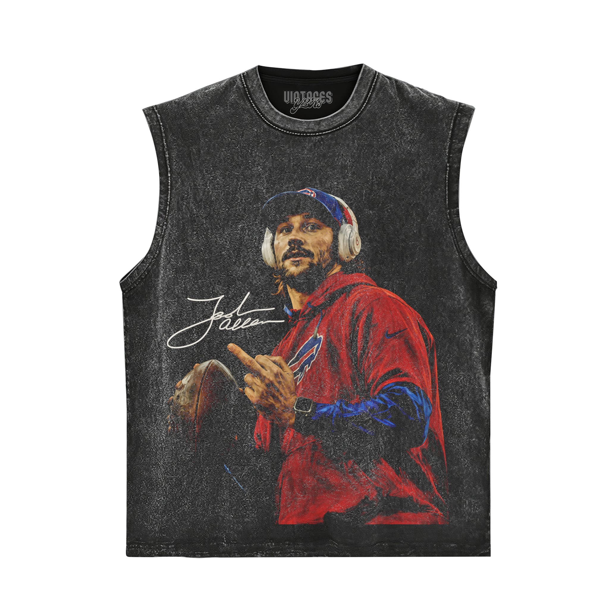 JOSH ALLEN REAL MVP BW WHITE 89S TANK TOP & TEE & LONG SLEEVE & LAYERED LS & HOODIE