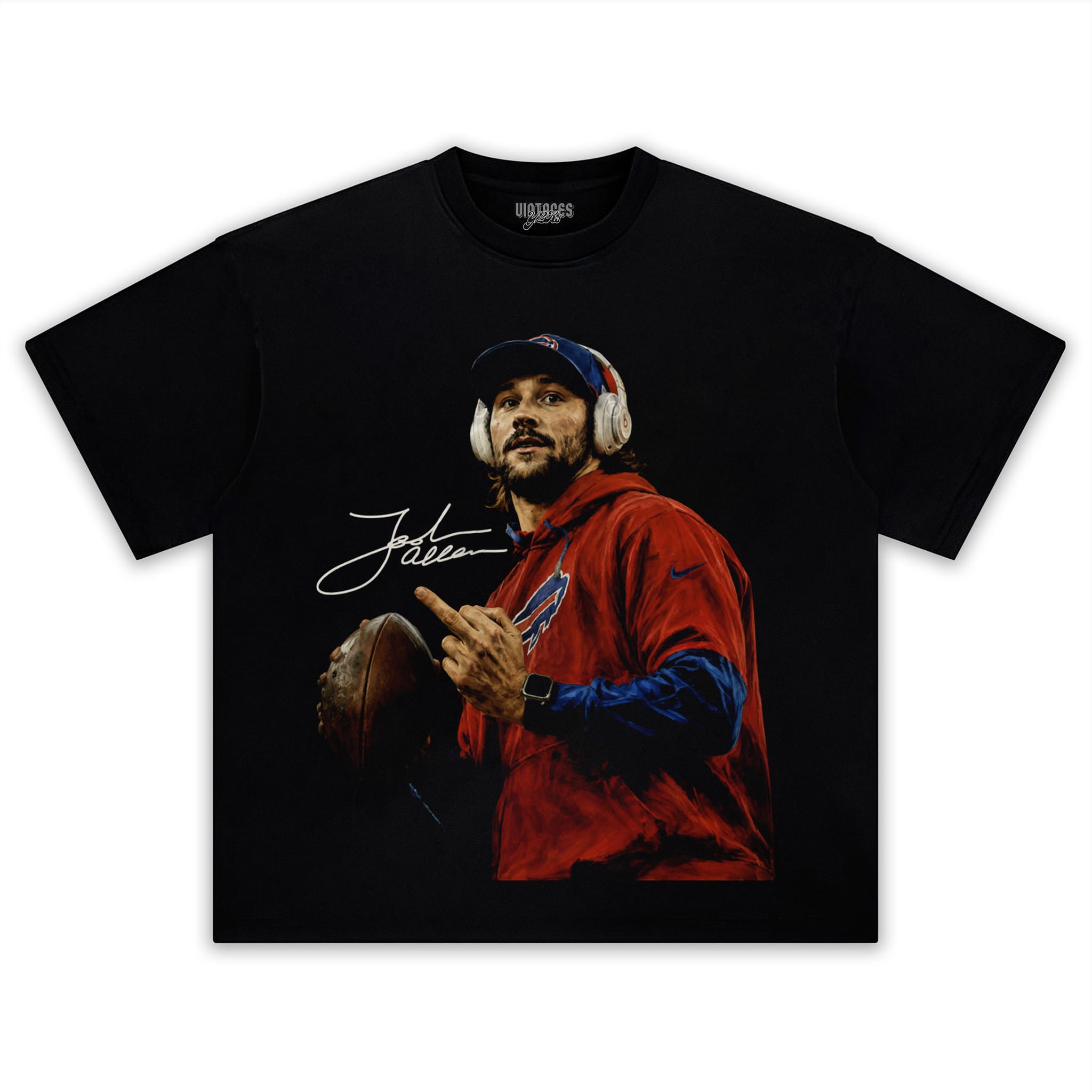 JOSH ALLEN REAL MVP BW WHITE 89S TANK TOP & TEE & LONG SLEEVE & LAYERED LS & HOODIE