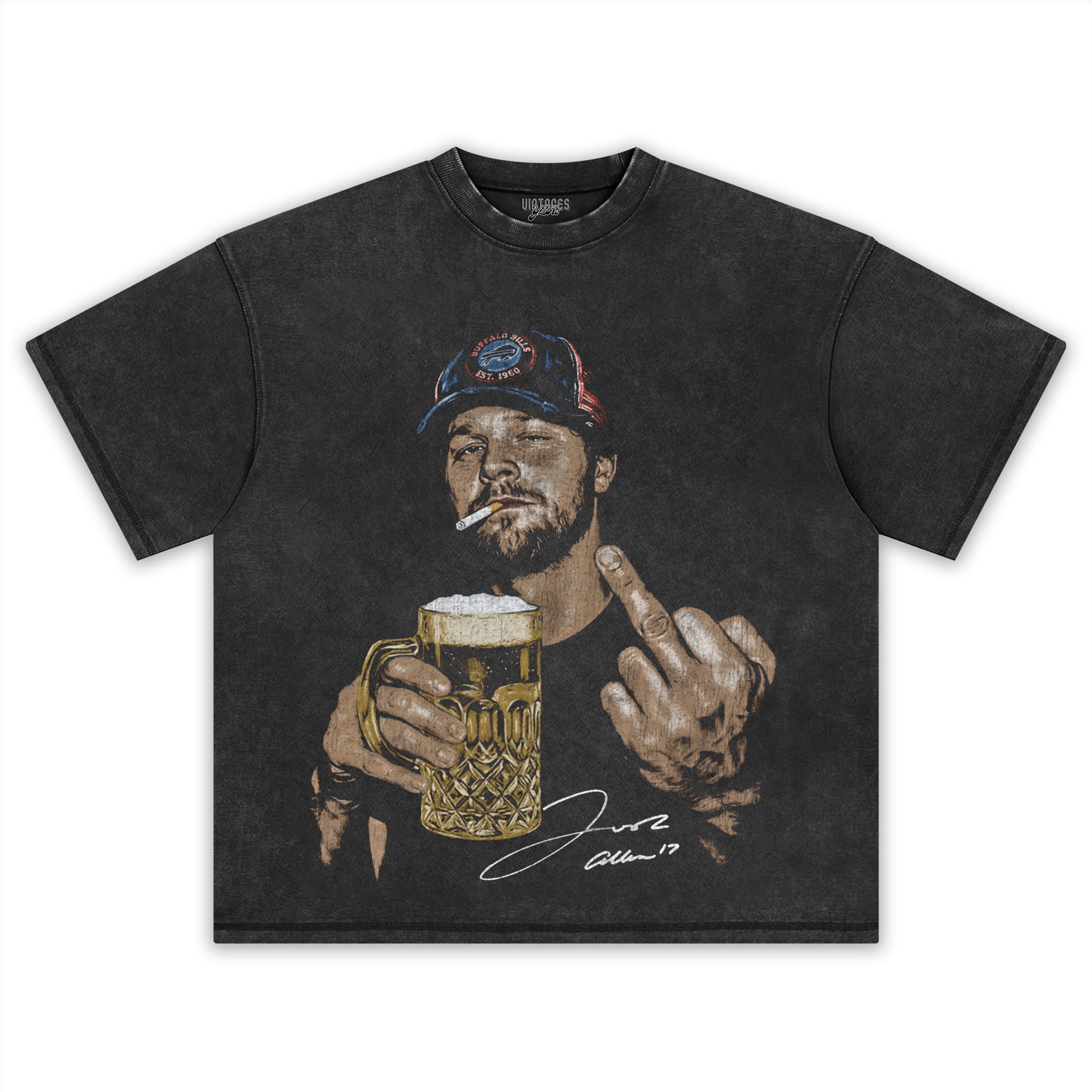 JOSH ALLEN VINTAGE SMOKER TANK TOP & TEE & LONG SLEEVE & LAYERED LS & HOODIE